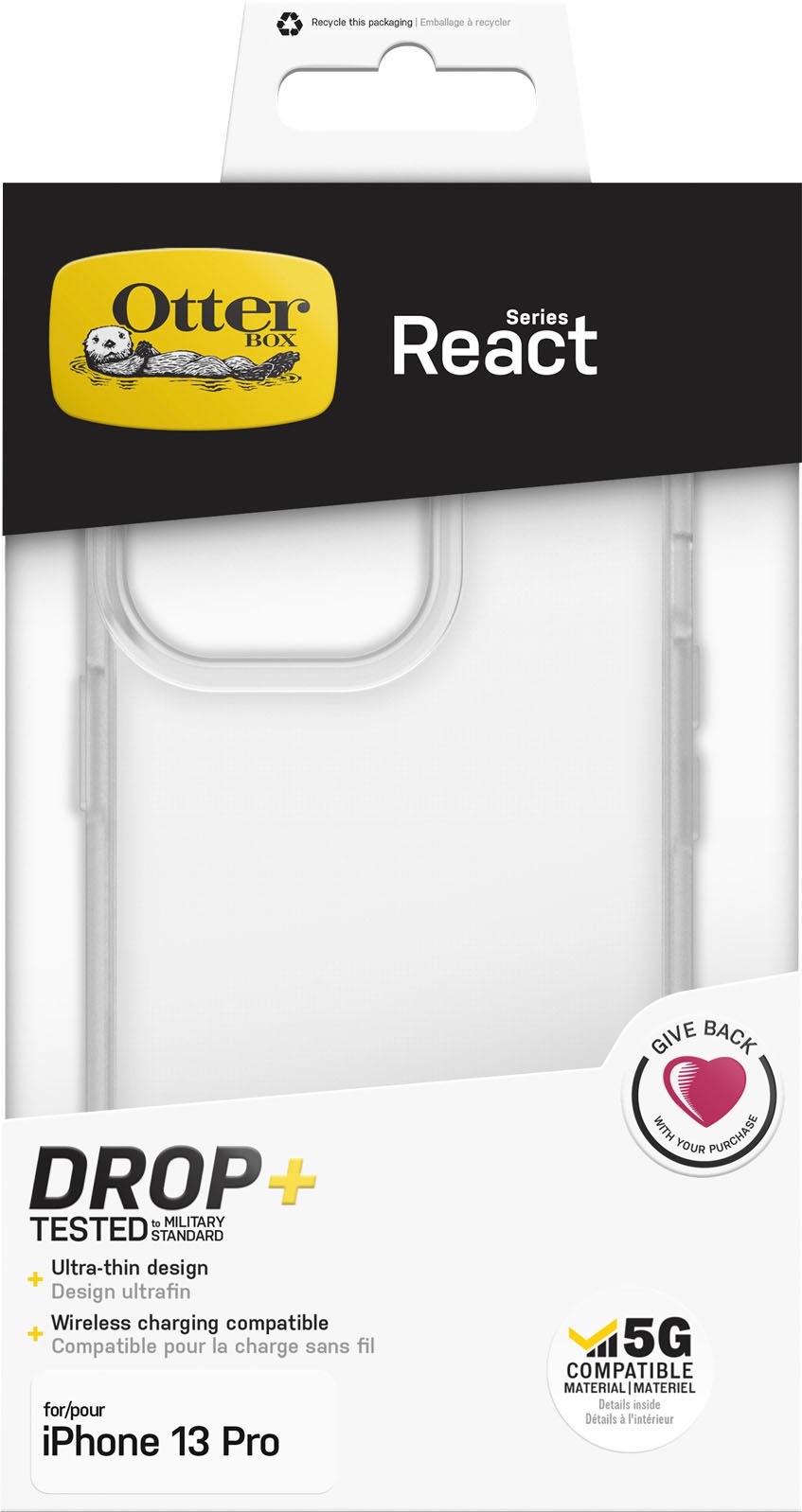 Otterbox Handyhülle »React Series für Apple iPhone 13 Pro, transparent«