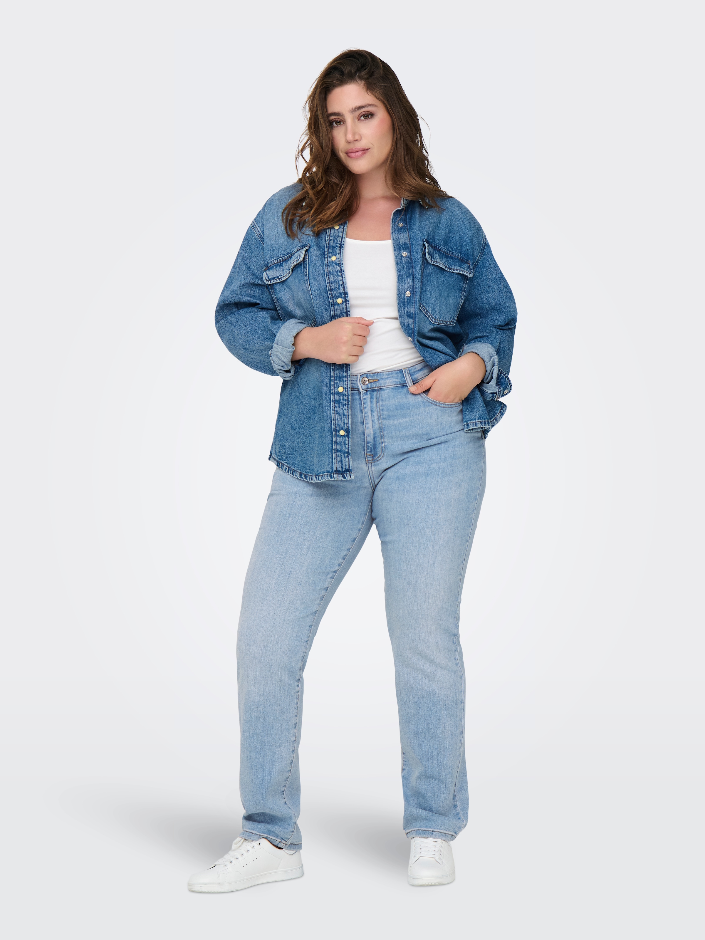 ONLY CARMAKOMA Slim-fit-Jeans »CARSUI MID SLIM DNM REA286 NOOS«