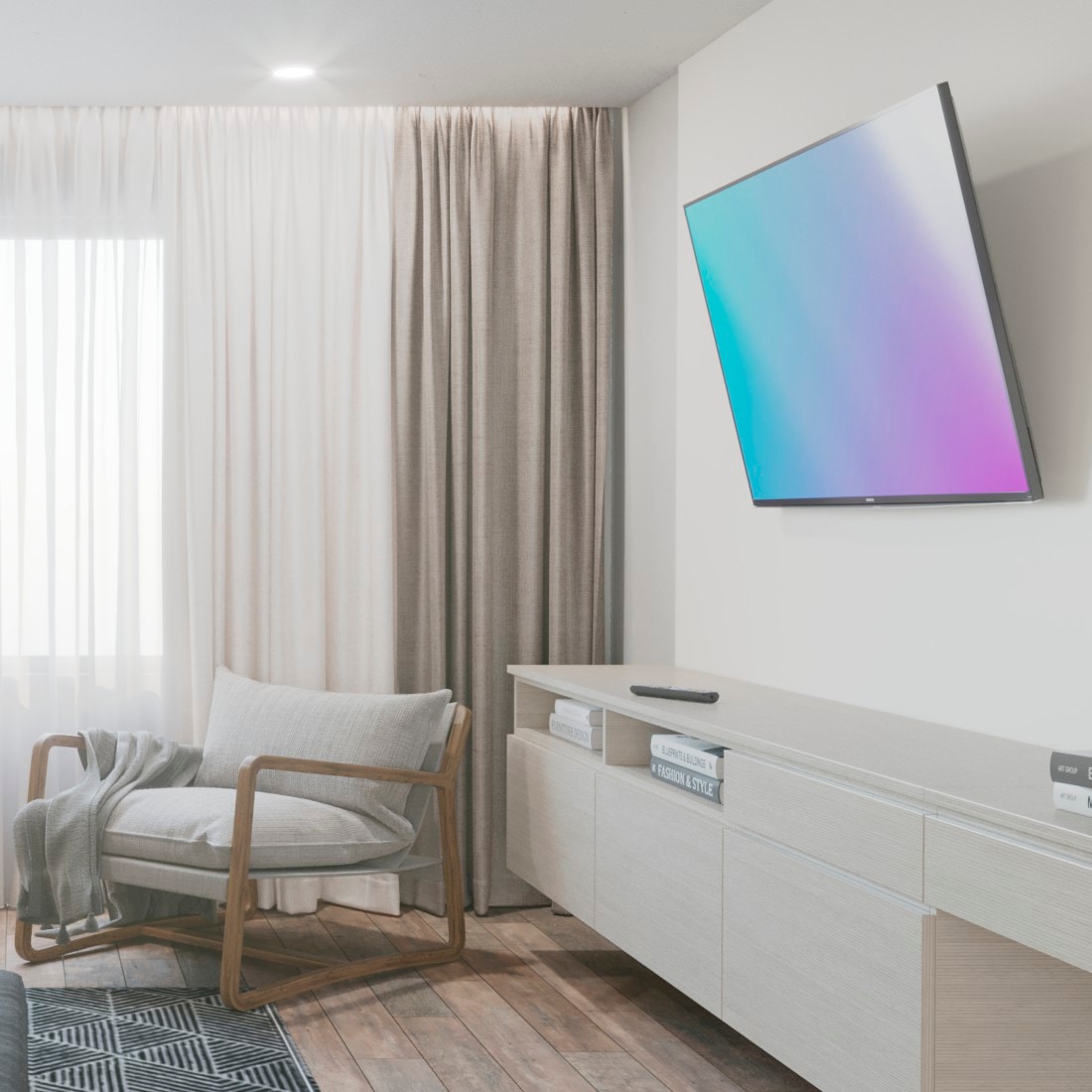 Hama TV-Wandhalterung »Wandhalterung (neigbar, 32" - 75", VESA 400x400)« bis 191 cm Zoll