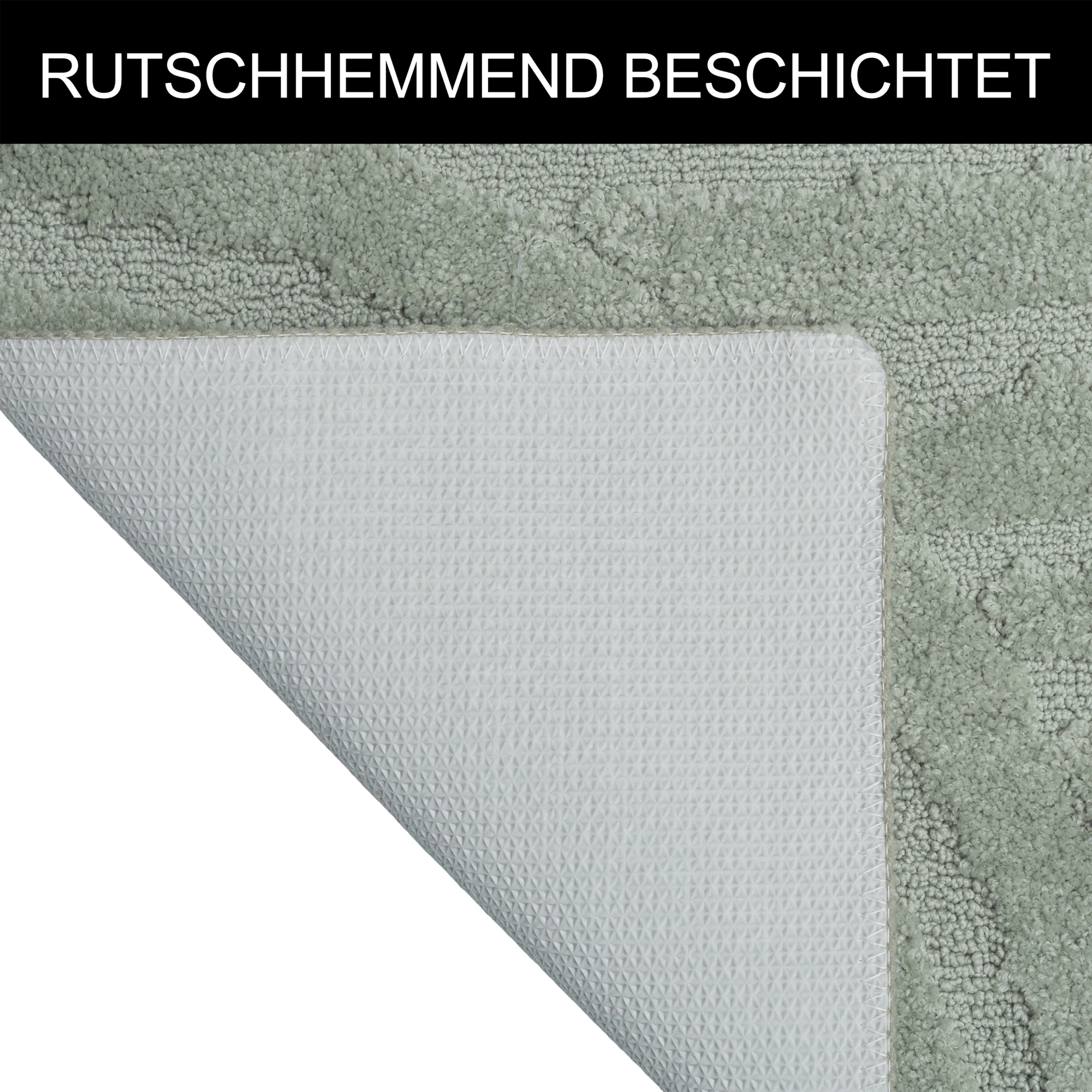 OTTO home Badematte »Regona Scandi, Badvorleger, Badezimmer Teppich, Duschvorleger« Höhe 10 mm rutschhemmend beschichtet strapazierfähig Badteppich, Uni Farben, Hoch-Tief-Effekt, modernes Muster, Zen