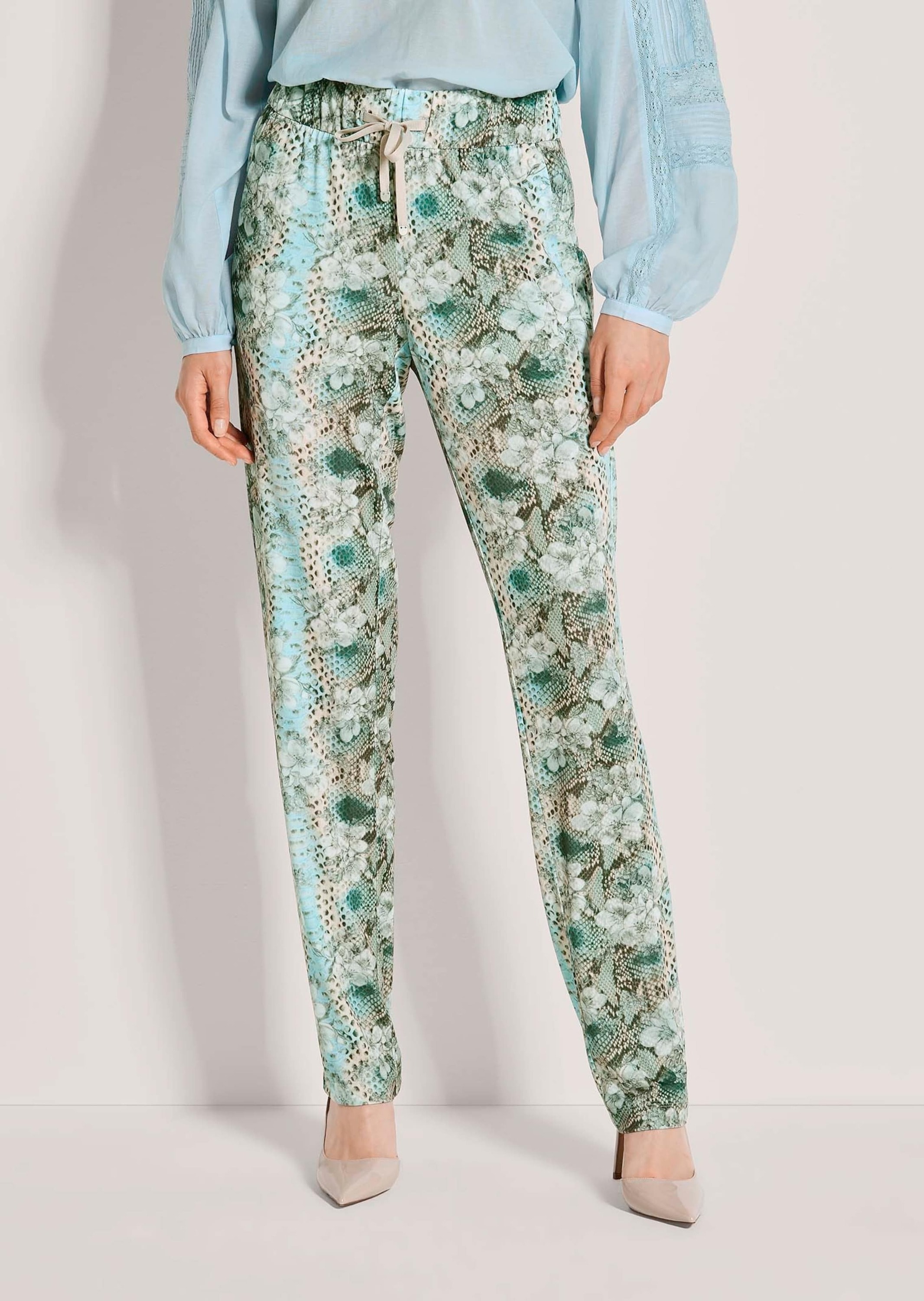 MADELEINE Jerseyhose »Jerseyhose Druckhose mit Animal- und Blütenprint«