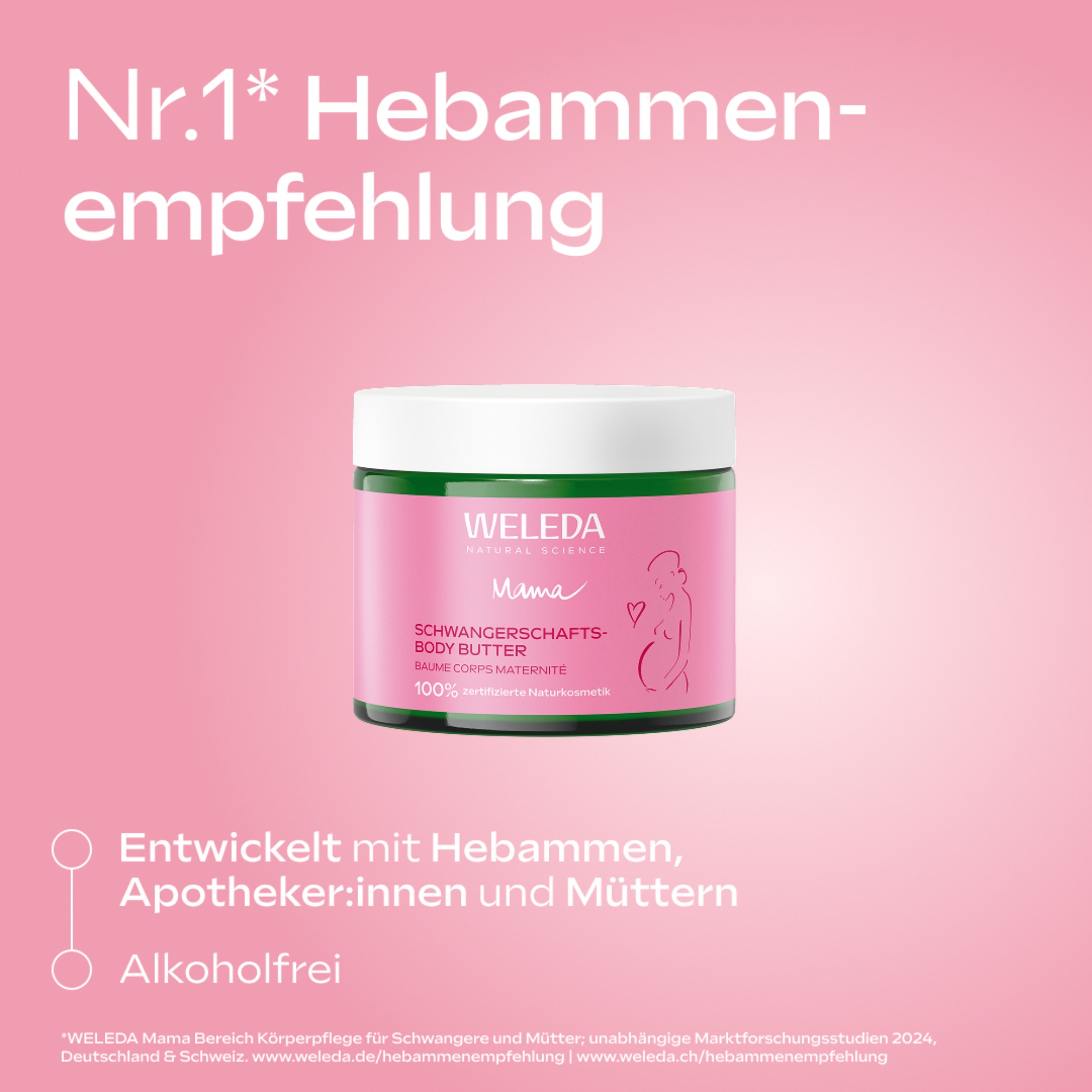 WELEDA Körperbutter »MAMA SCHWANGERSCHAFTS-BODY BUTTER« Körperbutter zur Vorbeugung von Dehnungsstreifen