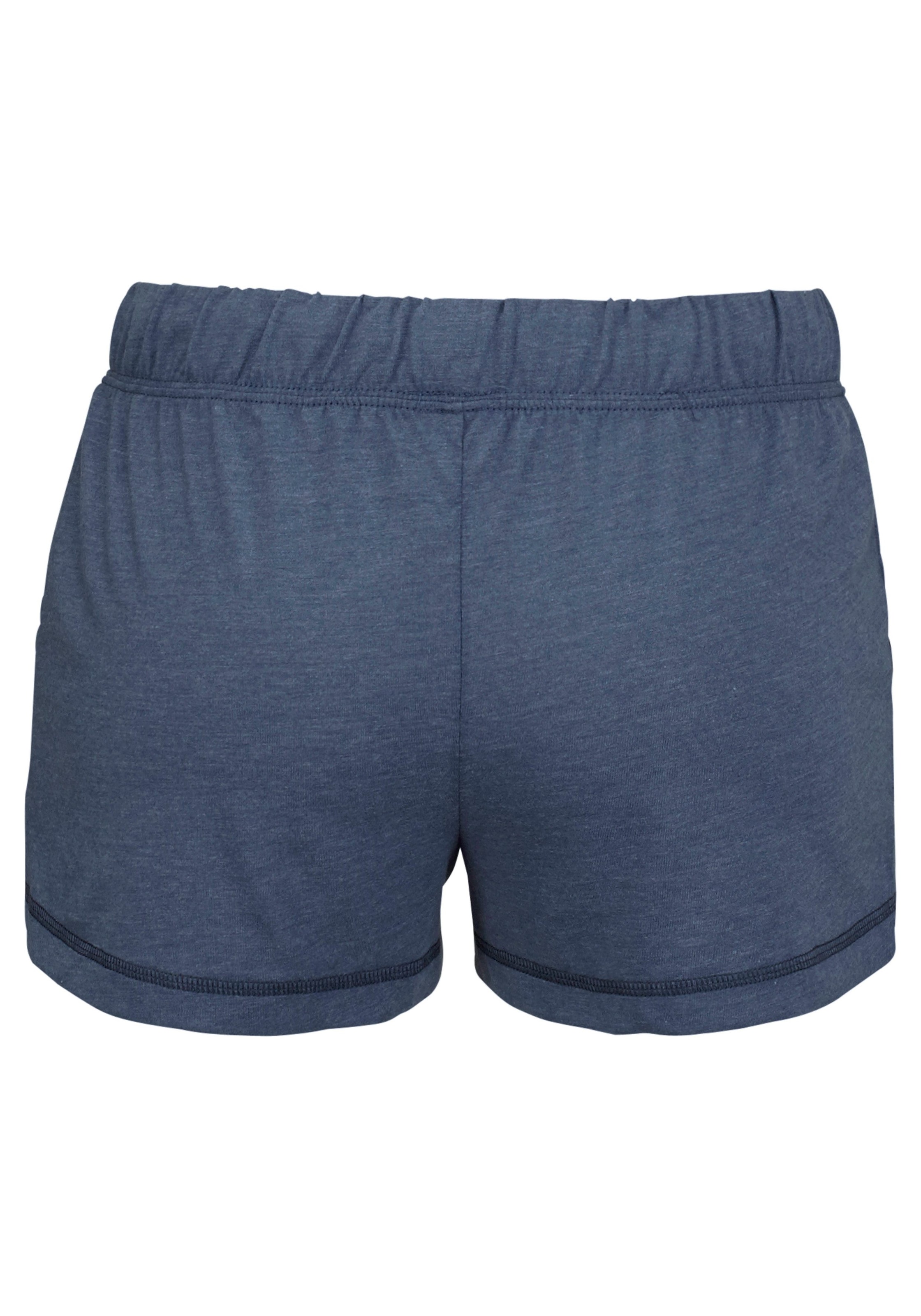 Arizona Shorty 2 Stk. tlg., meliert mit Rundhalsausschnitt Brusttasche