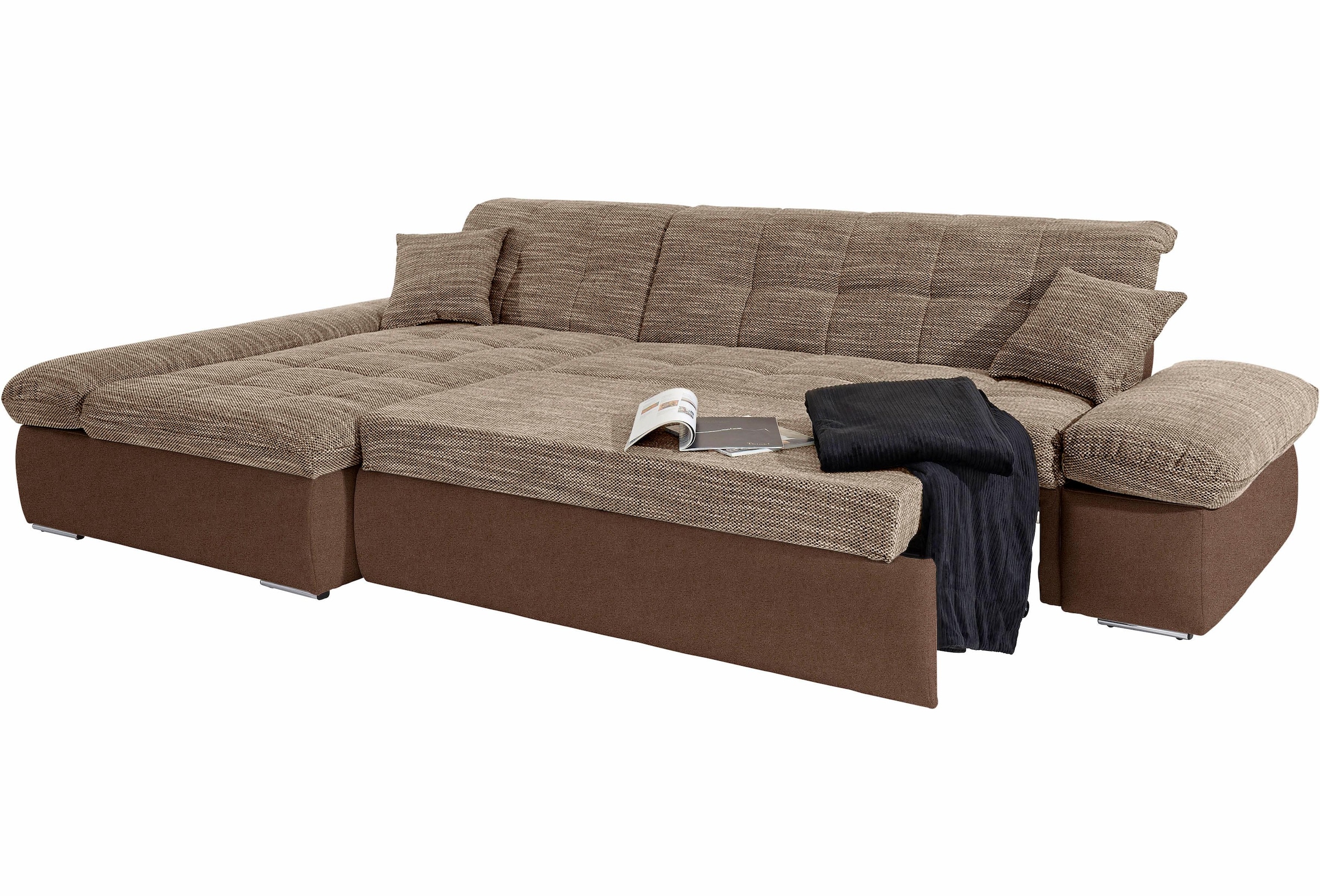 DOMO collection Ecksofa »Moric B/T/H 300/172/80 cm, auch in Cord, L-Form«, XXL-Format, wahlweise auch mit Bettfunktion und Armverstellung