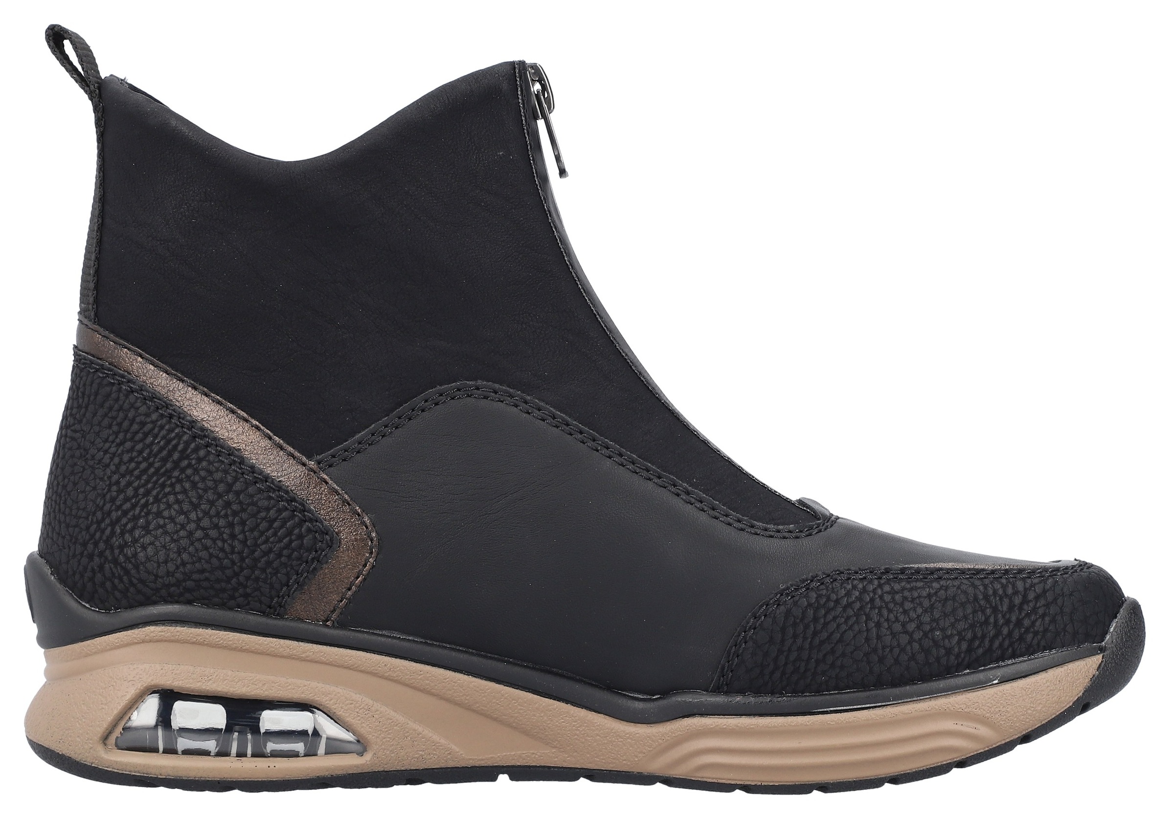 Rieker Schlupfboots, Stiefelette, High Top Sneaker, Keilabsatz, mit Anziehlasche
