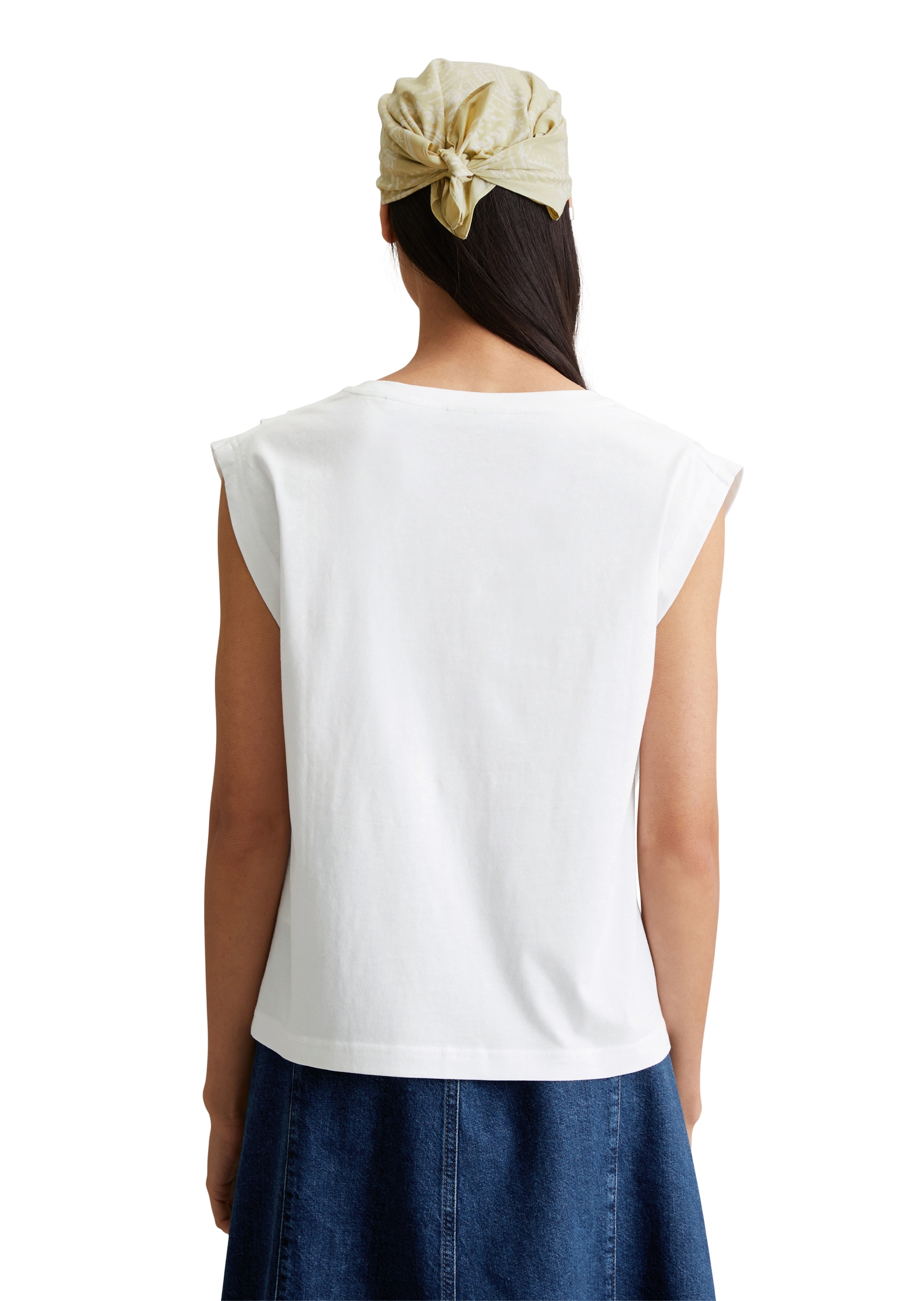 Marc O'Polo DENIM T-Shirt, relaxed, Schulterpartie in Falten gelegt