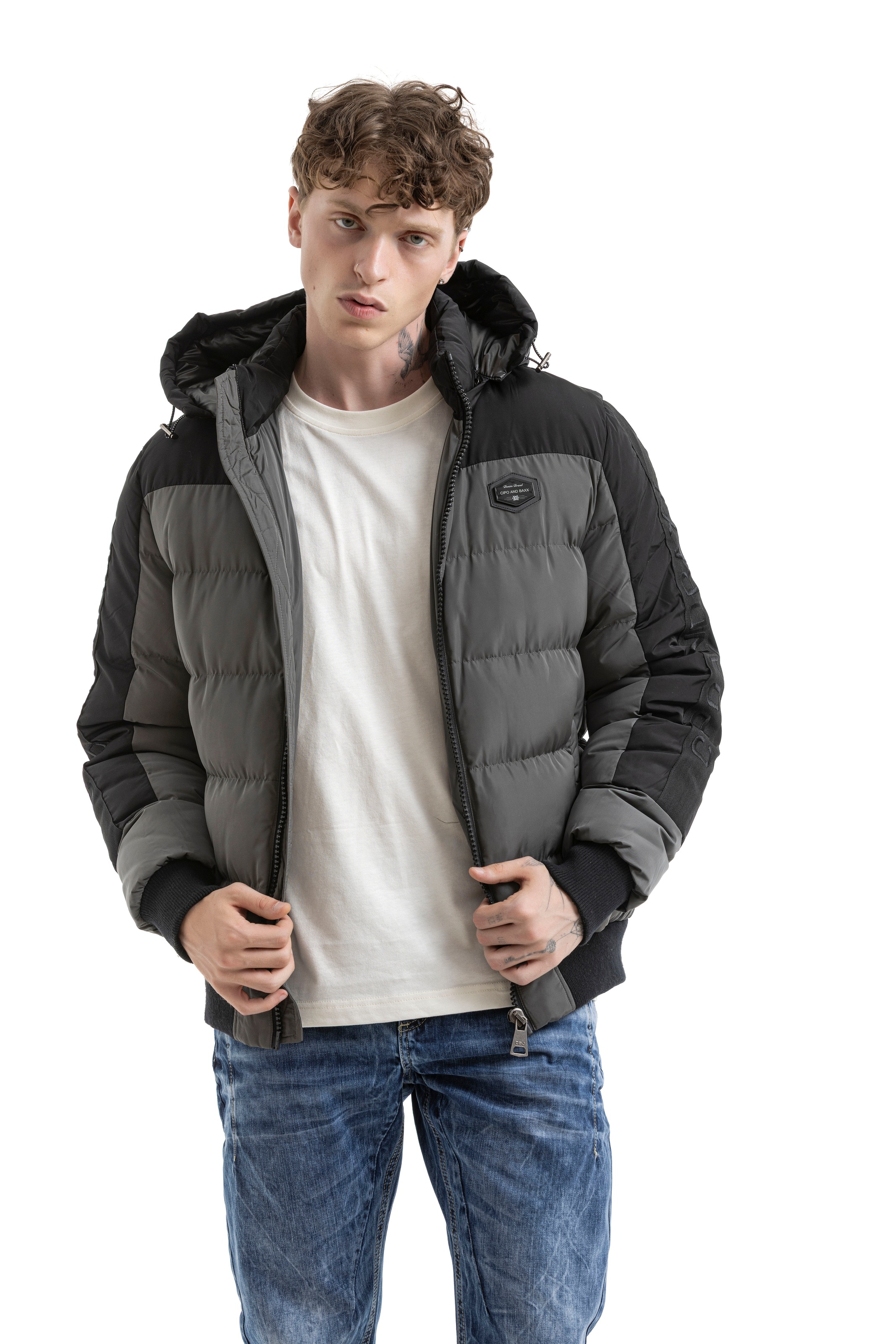 Cipo & Baxx Steppjacke mit Kapuze