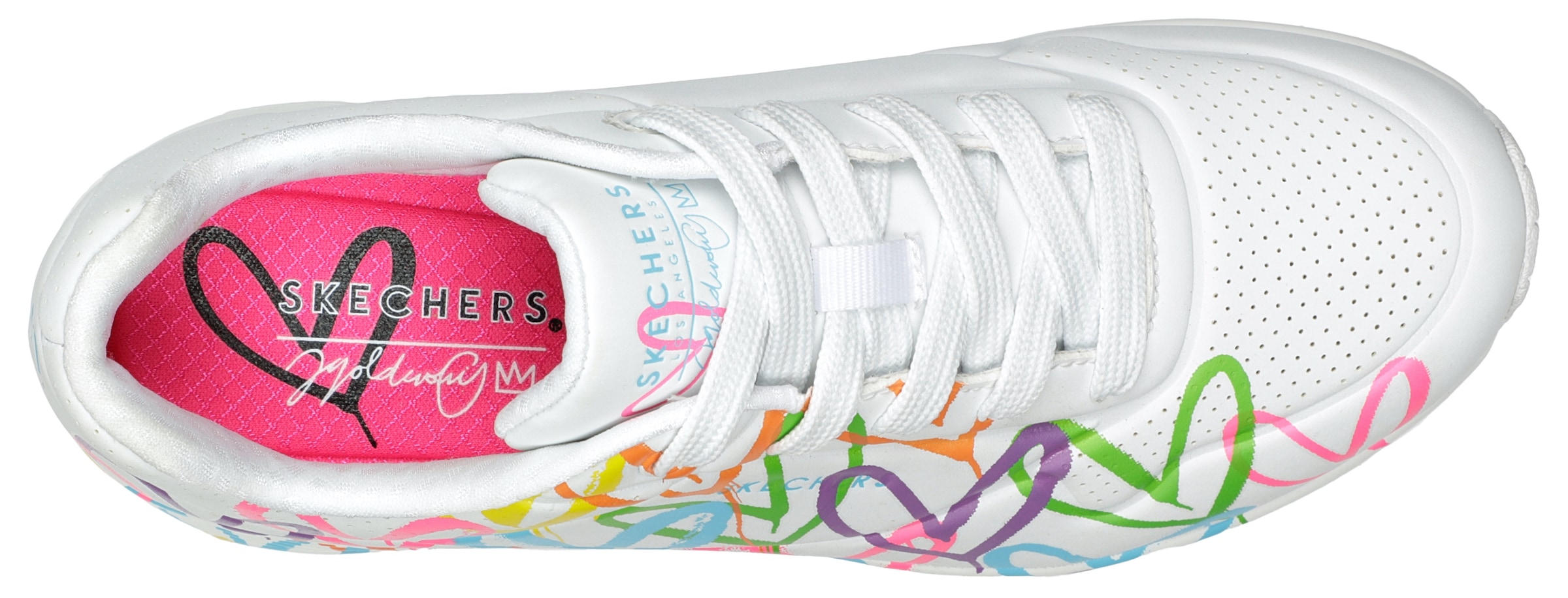 Skechers Sneaker »UNO - HIGHLIGHT LOVE«, mit Herzchen-Print, Freizeitschuh, Halbschuh, Schnürschuh