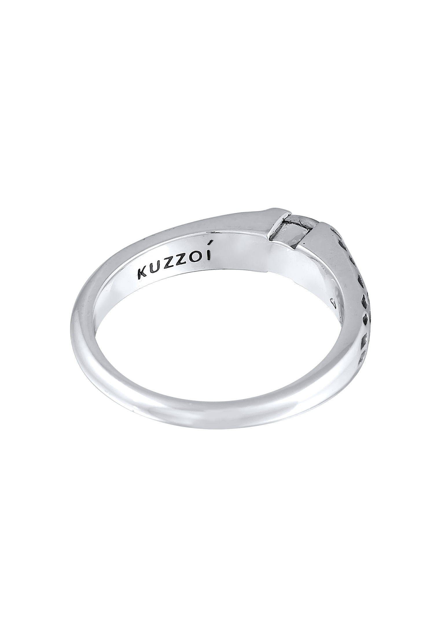 Kuzzoi Silberring »Ring Herren Bandring Labradorite Vintage 925 Silber«