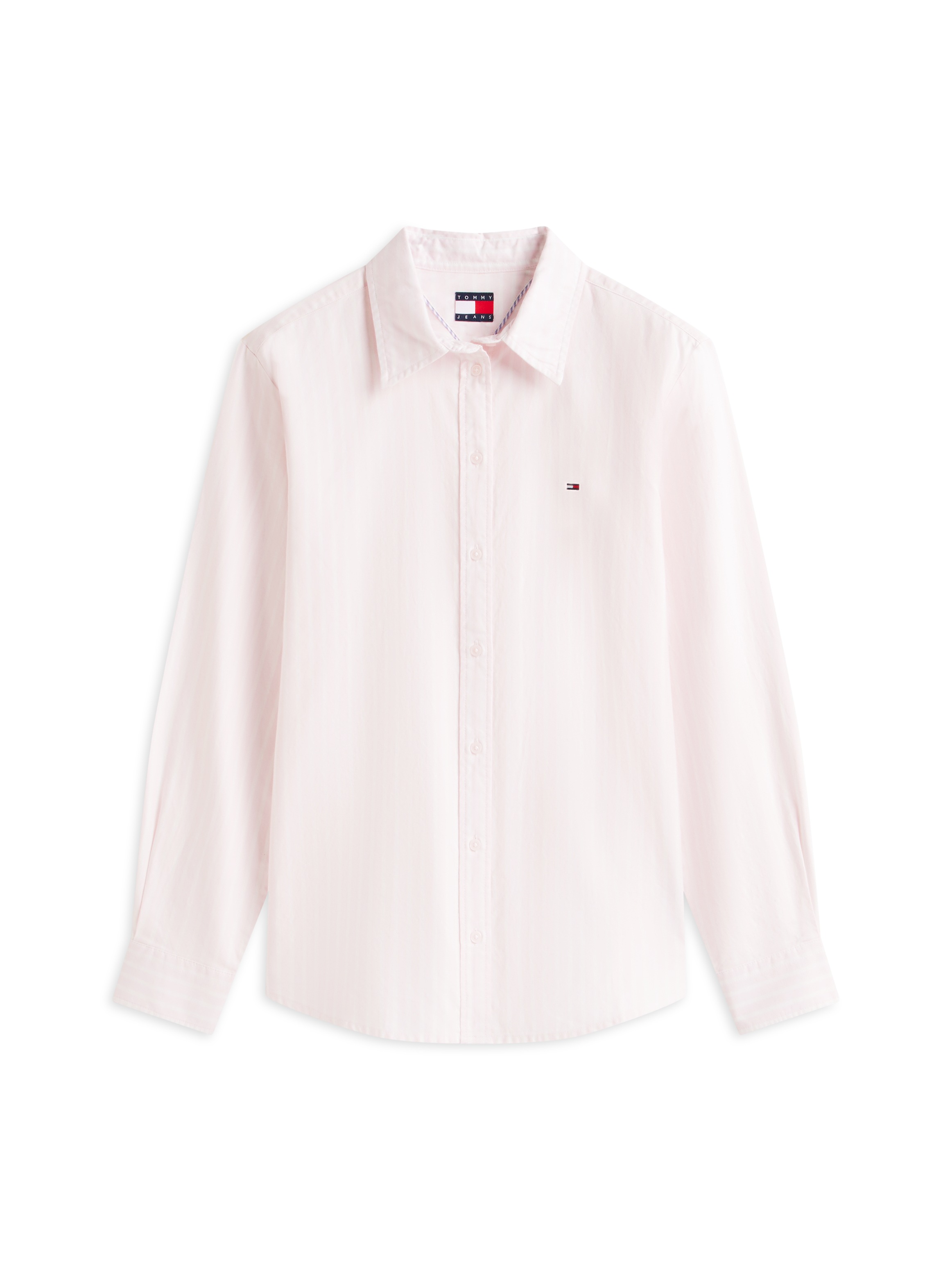 Tommy Jeans Hemdbluse »TJW REG OXFORD SHIRT« mit Logostickerei, abgerundeter Saum