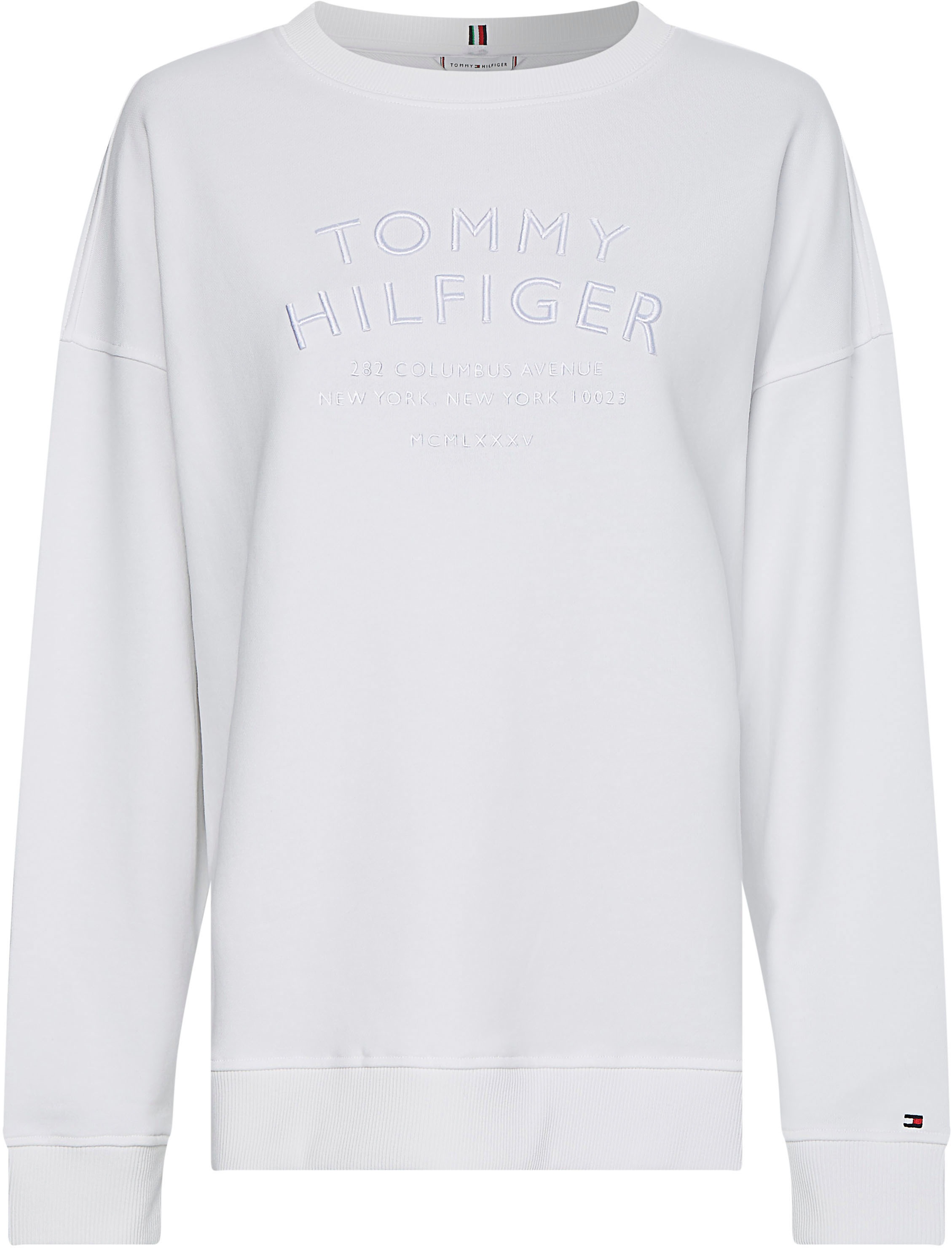 Tommy Hilfiger Sweatshirt »RELAXED TEXT C-NK SWEATSHIRT LS«, mit Tommy Hilfiger Logo-Stickerei