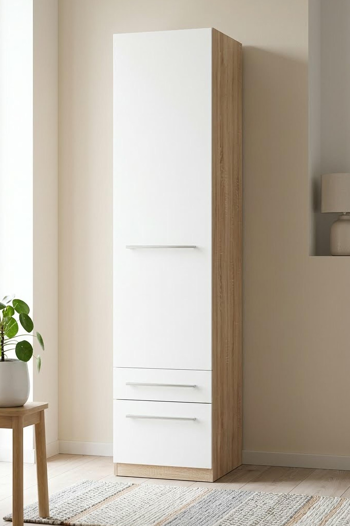priess Kleiderschrank »Schrank Garderobe Wäscheschrank Barcelona in 5 Breiten« viel Stauraum, geräumige Schubkästen, mit Spiegel, MADE IN GERMANY