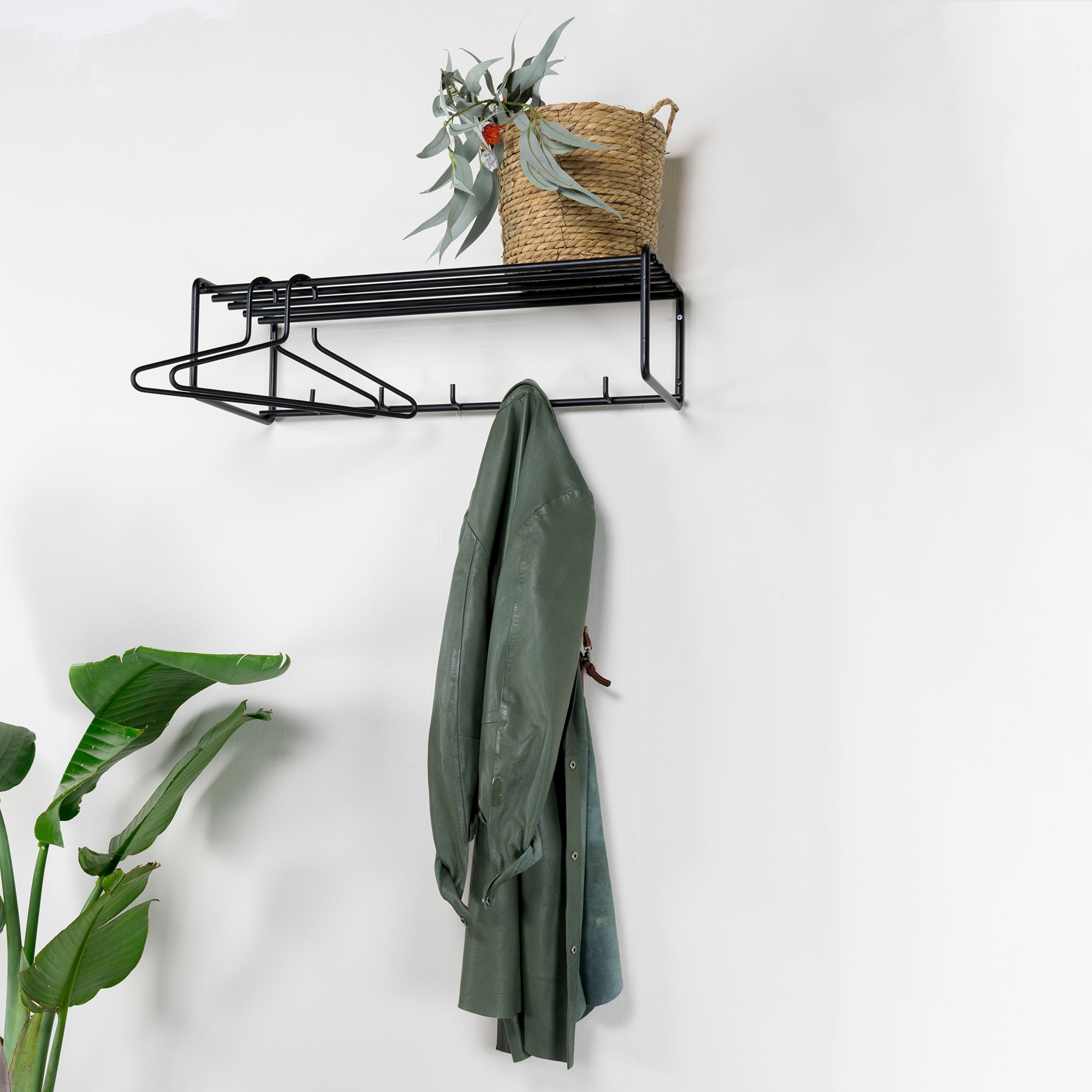 Spinder Design Garderobenleiste »CLINT 2«, (1 St.), Wandgarderobe aus Stahl im Skandinavischen Stil