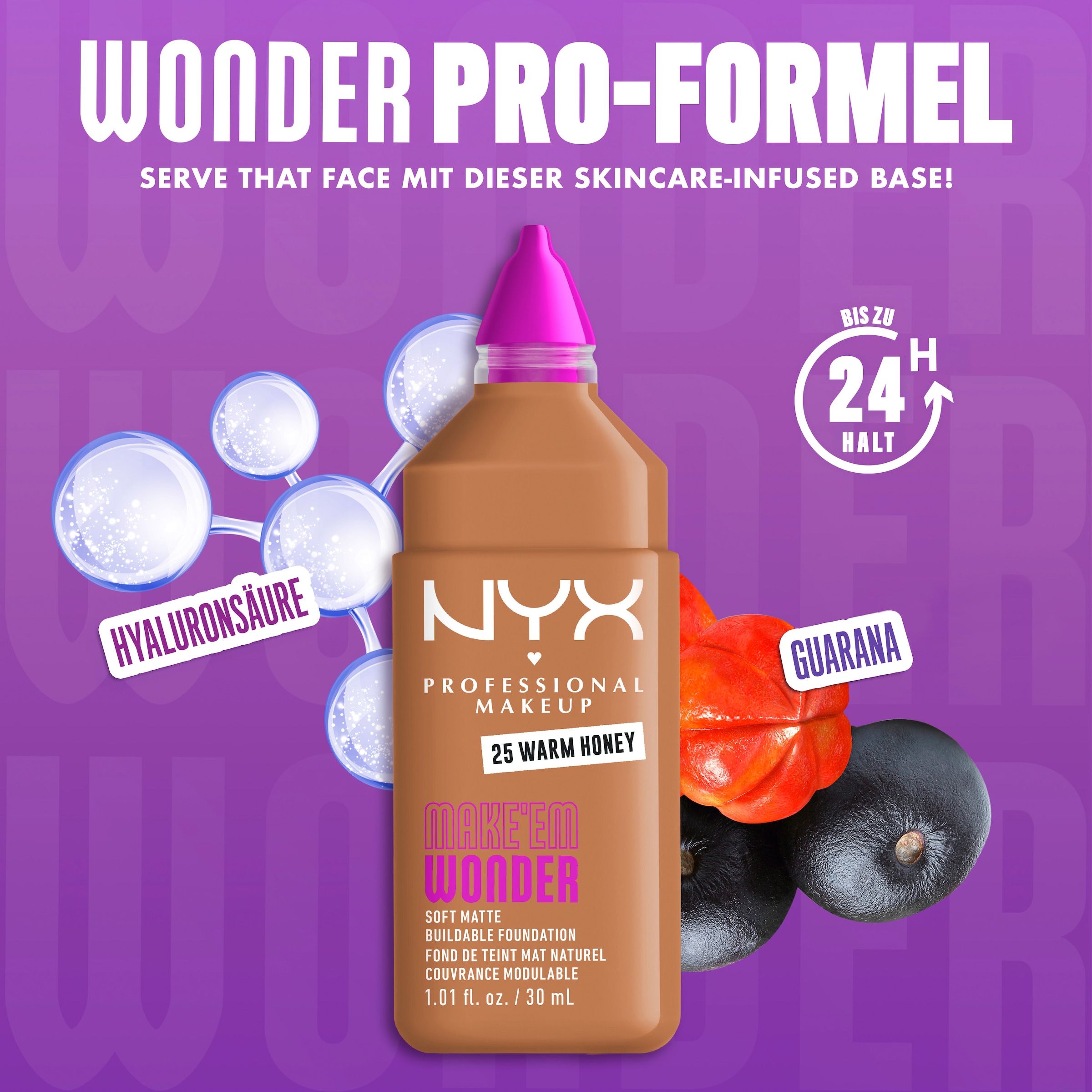 NYX Foundation »NYX Professional Makeup Make 'EM Wonder Foundation« perfekter No-Makeup-Makeup-Look bis zum Full Glam