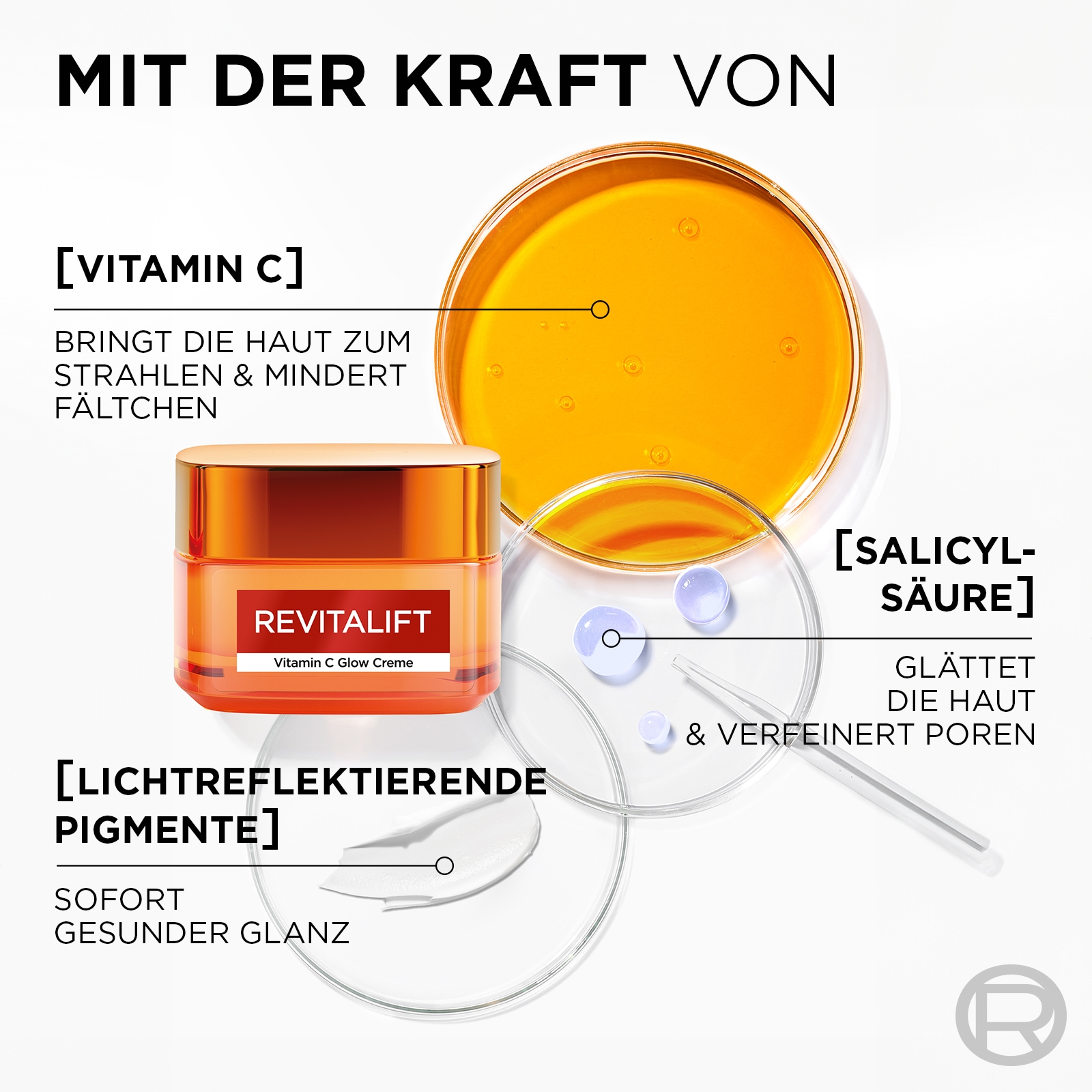 L'ORÉAL PARIS Gesichtsgel »RevitaLift Vitamin C Glow Creme«, mit Vitamin C