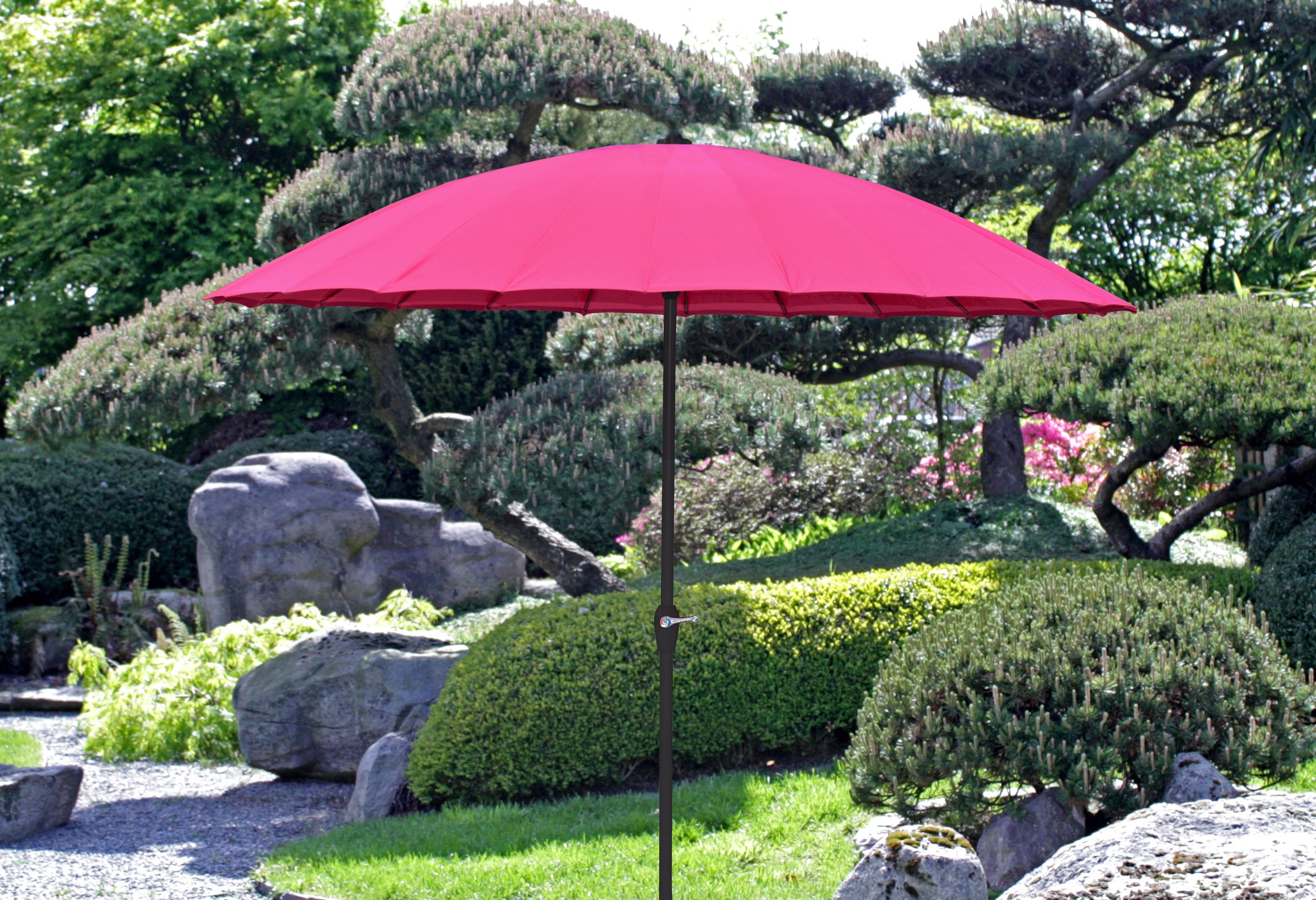 Garden Pleasure Sonnenschirm, mit 24 Streben, pink