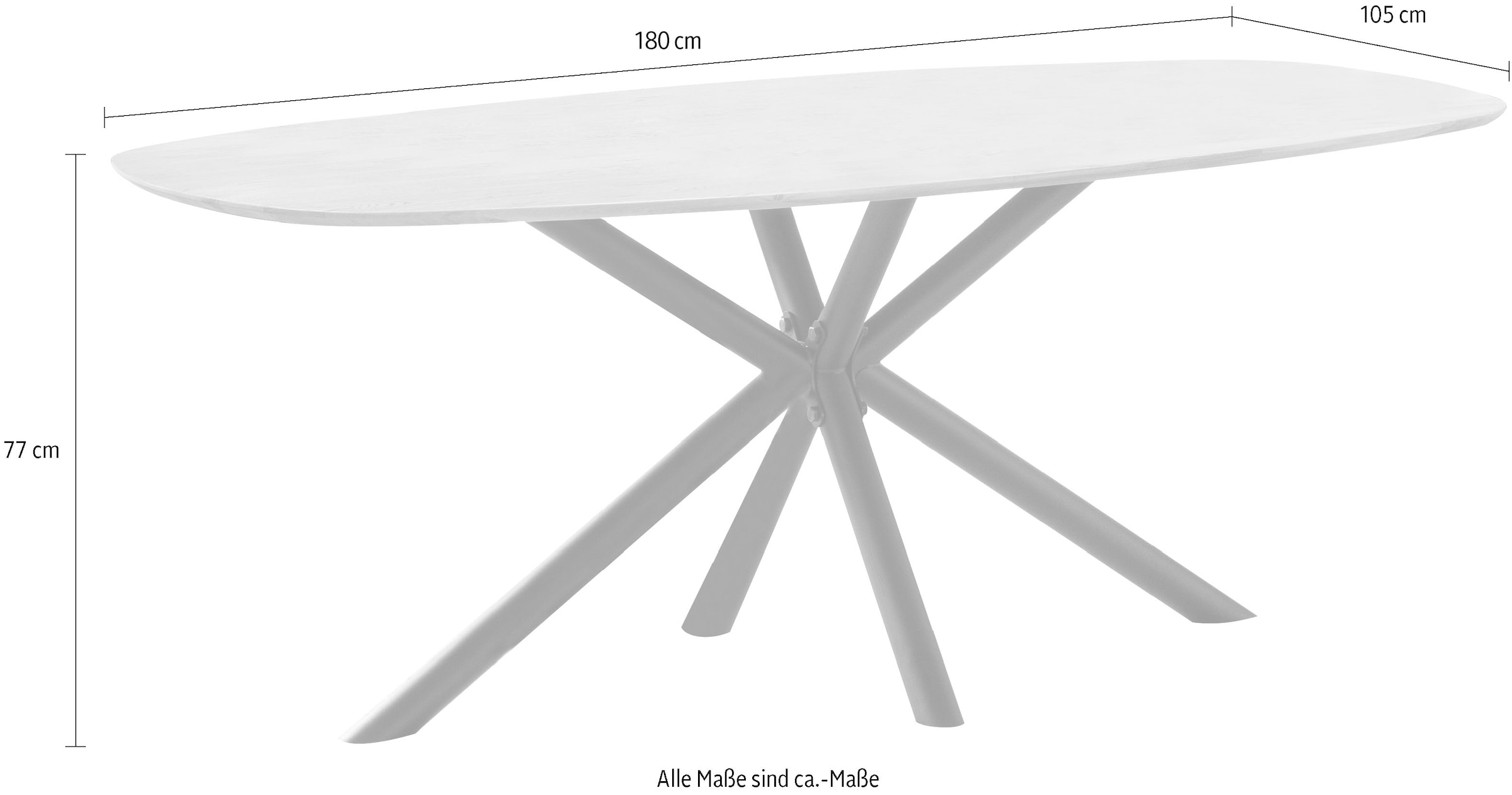 Home affaire Esstisch »Vermont« 2 Stk. tlg. aus massiver Eiche mit robustem Metallgestell