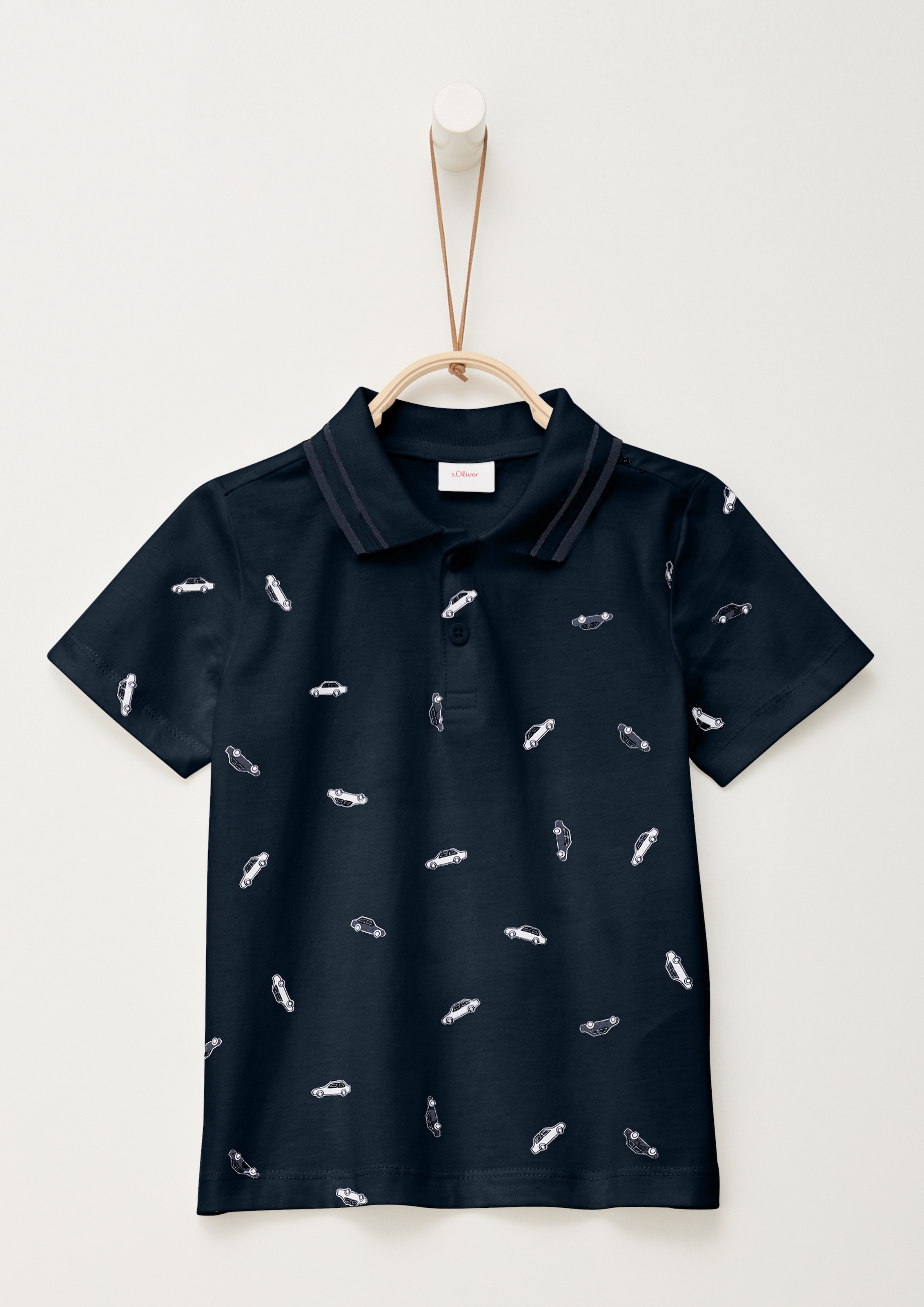 Poloshirt, mit All-Over Print