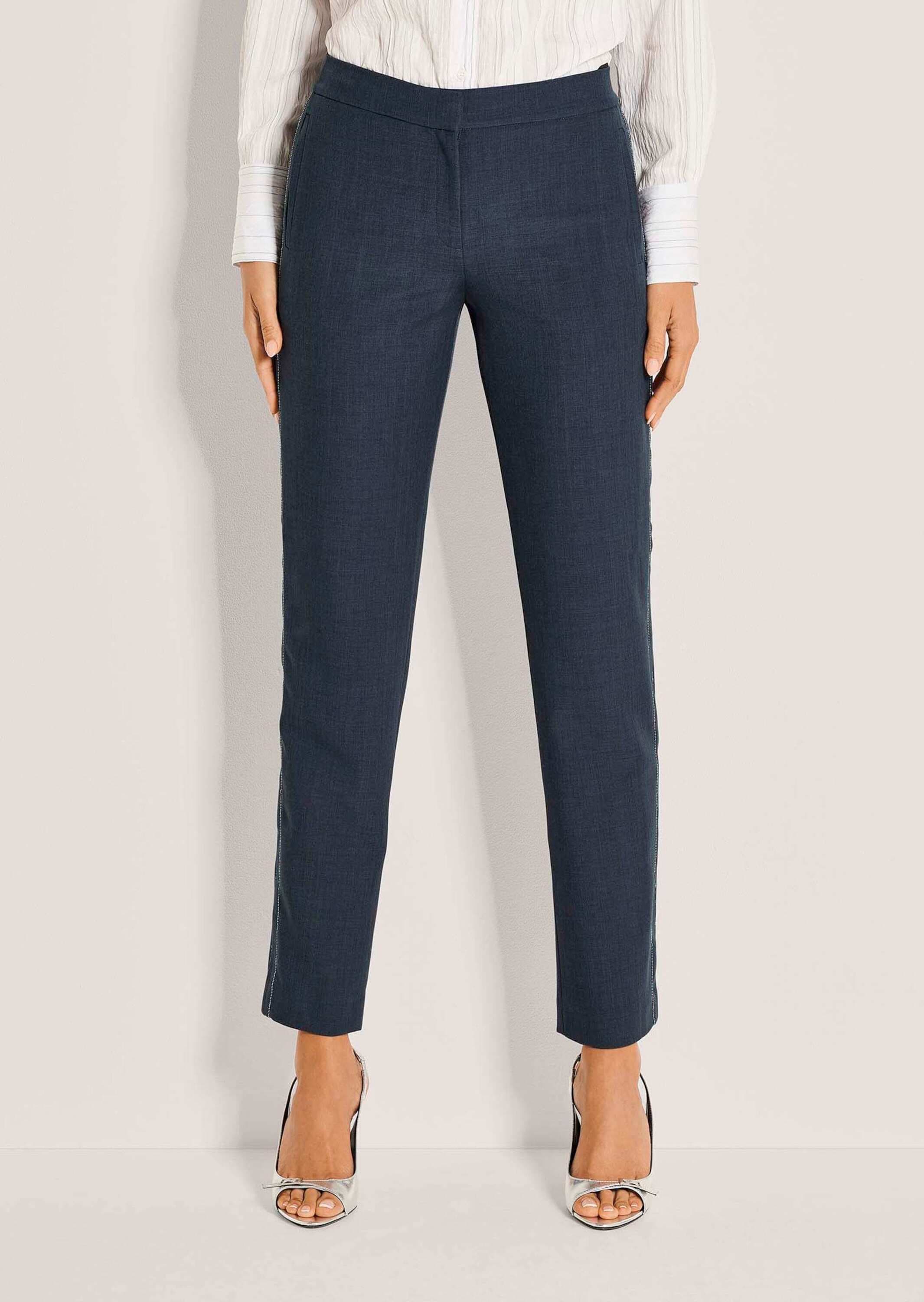 MADELEINE Stoffhose »Bügelfaltenhose Jerseyhose mit Kettendekoration«