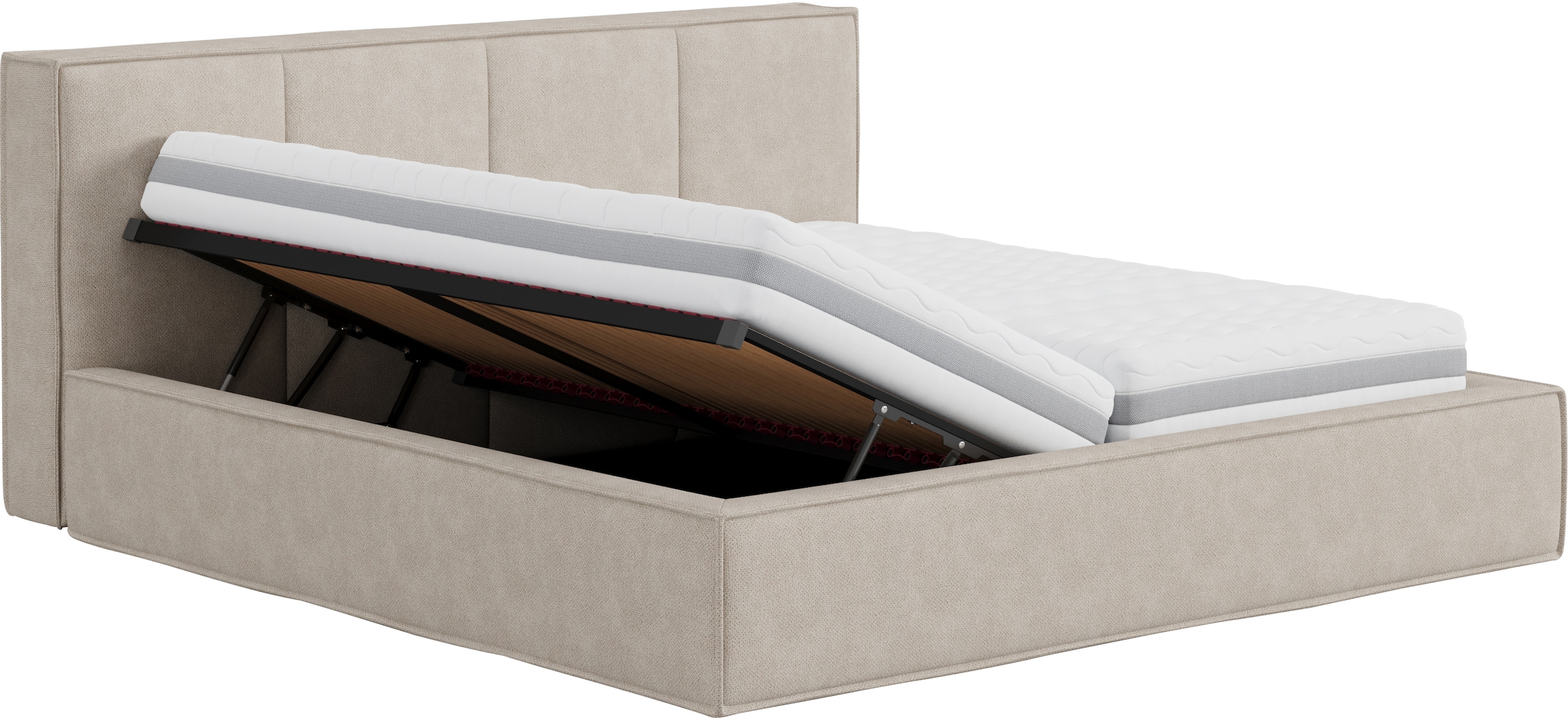 COTTA Polsterbett »MILANO II inkl. Bettkasten, erhältlich in den Breiten 160 & 180cm« ohne Matratze und Topper