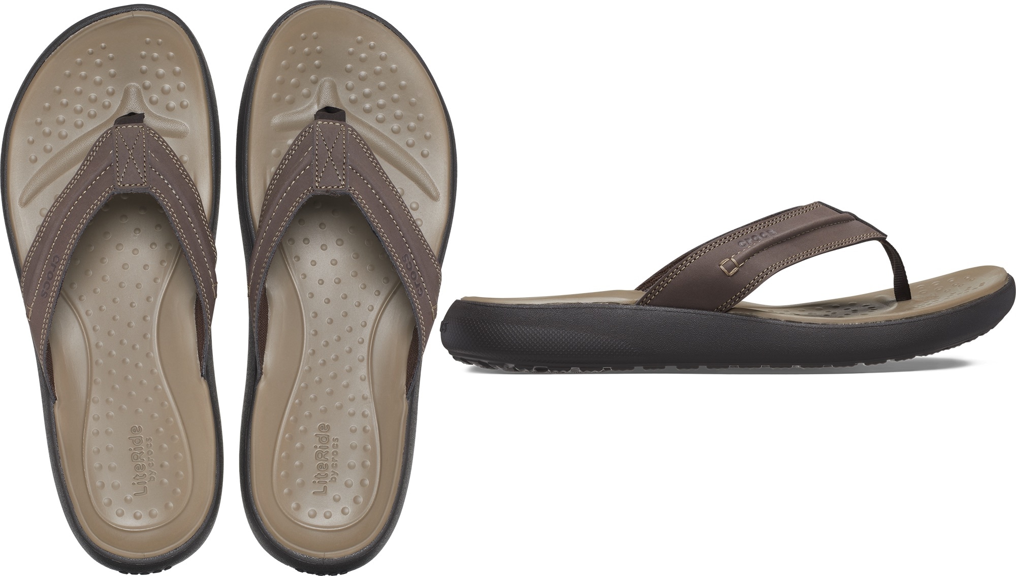 Crocs Zehentrenner »Yukon Vista II Flip«, Sandale, Sommerschuh mit Ziernaht