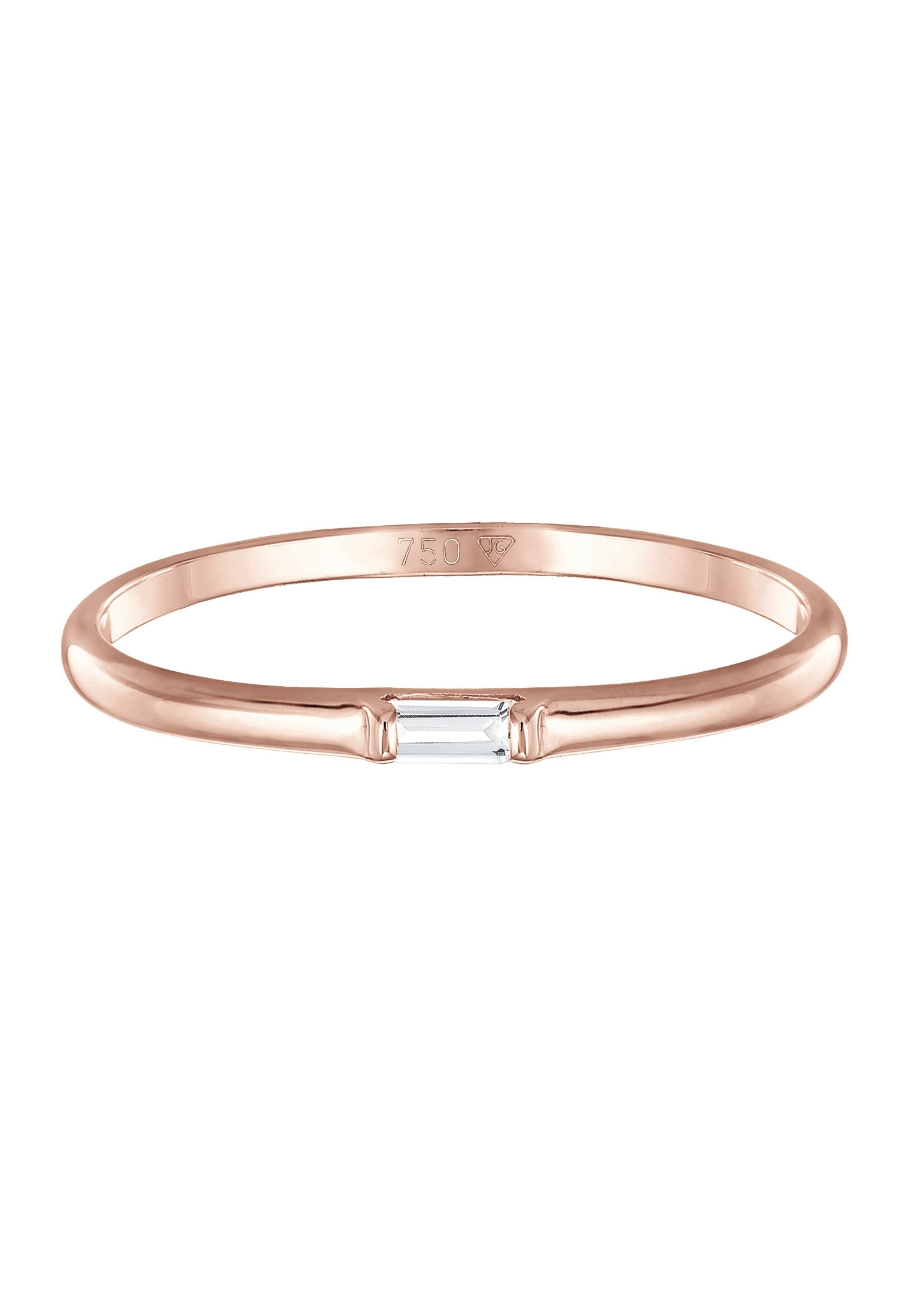 Elli Premium Verlobungsring »Ring Verlobungsring Topas Weiß 750 Rosegold«