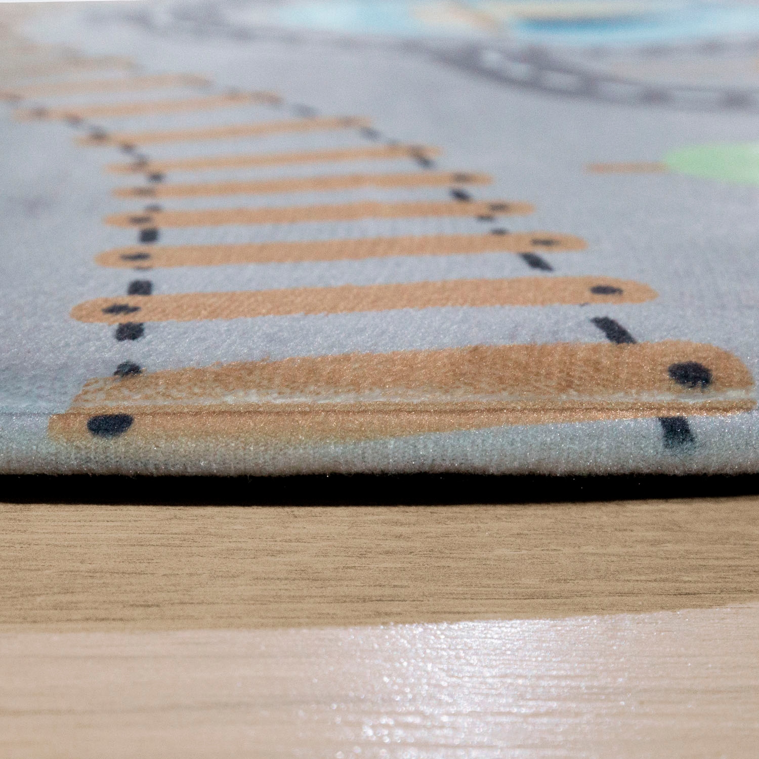 Paco Home Kinderteppich »Chicos 562«, rund, 4 mm Höhe, Flachgewebe, Straßen-Spiel-Teppich, Kinderzimmer