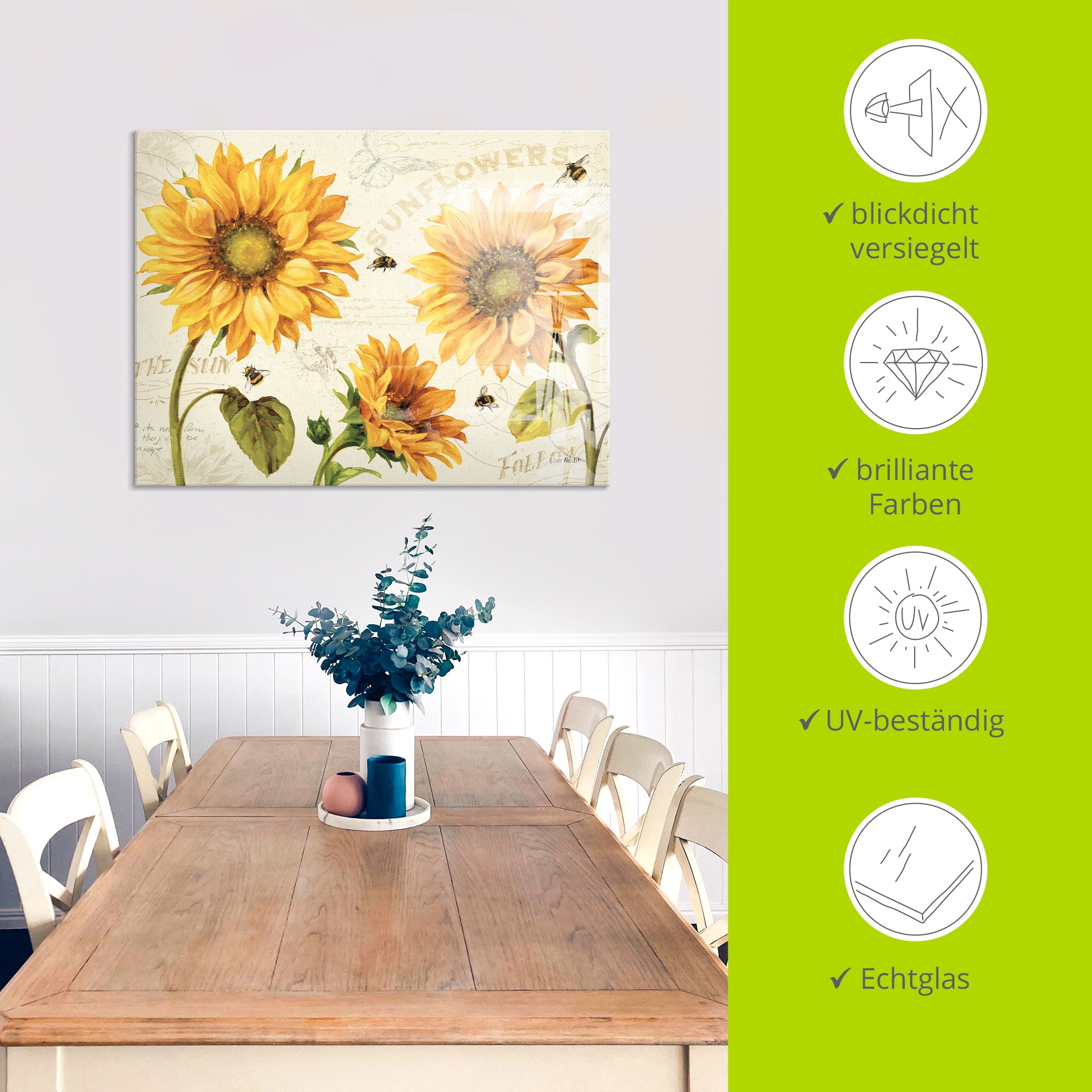 Artland Glasbild »Under the Sun III« 1 Stk. tlg. in verschiedenen Größen