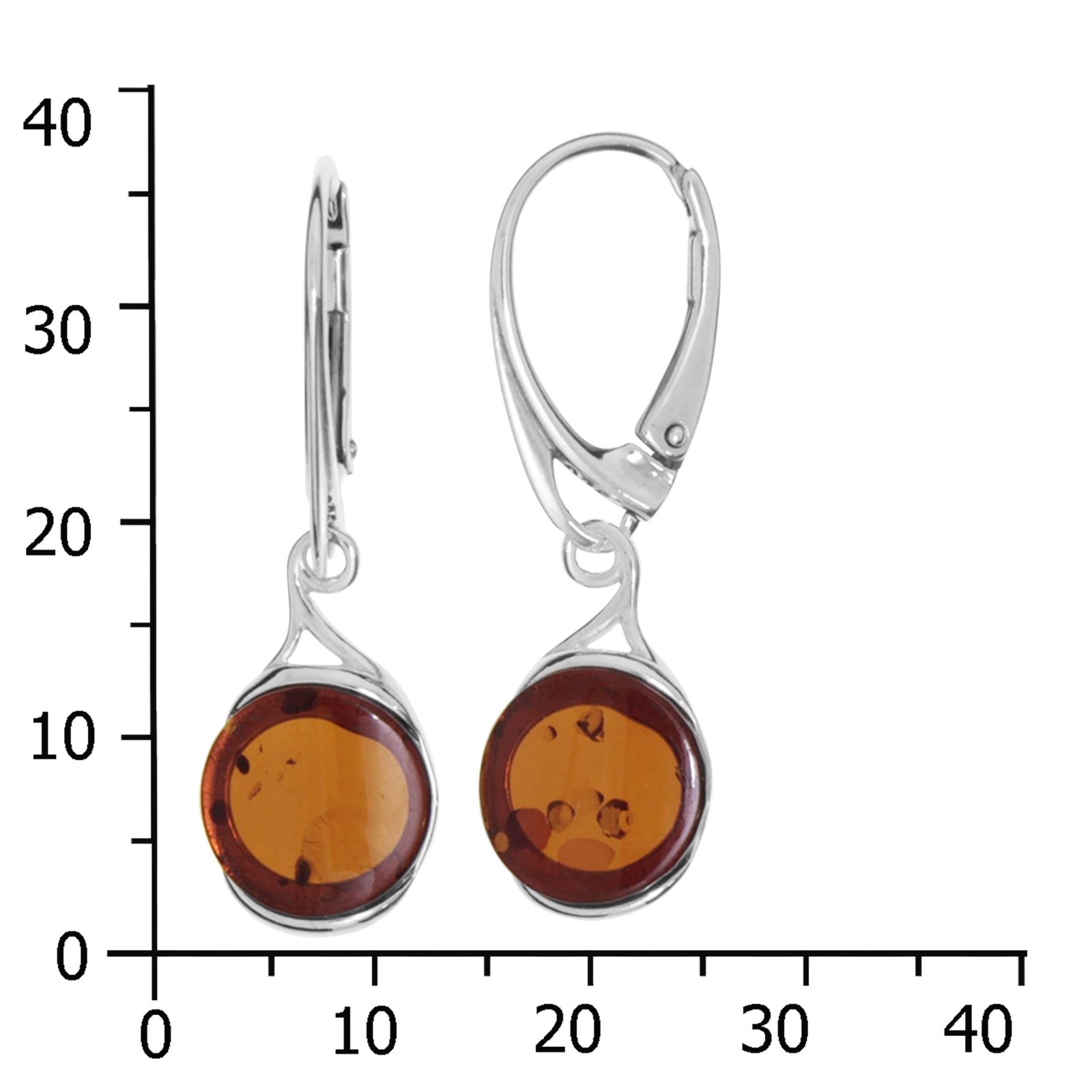 OSTSEE-SCHMUCK Paar Ohrhänger »- Tira - Silber 925/000 - Bernstein«