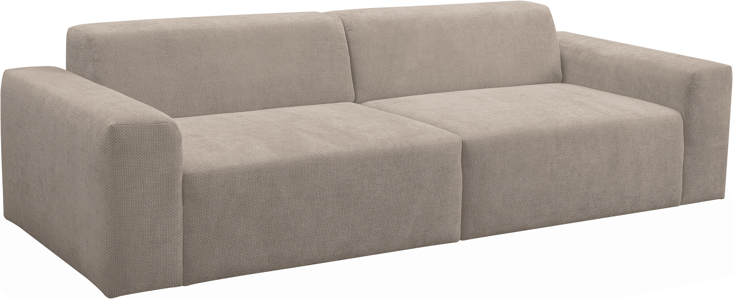 WERK2 Sofa »Zeus 3-Sitzer, Big-Sofa, Breite 256cm, Tiefe 105cm, modern und bequem«, Curvy Trend 3-Sitzer mit urbaner Optik