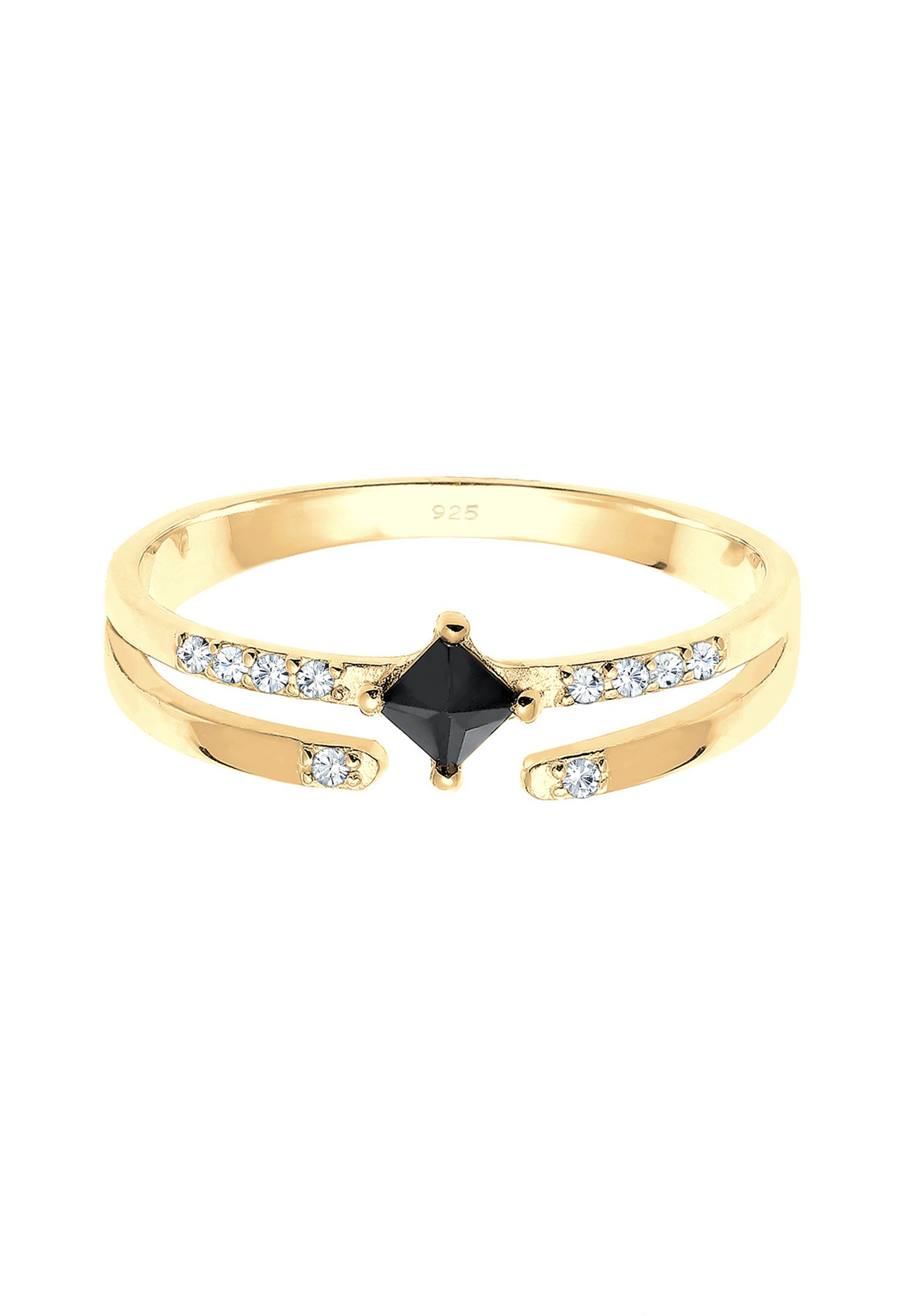 Elli Silberring »Ring Modern Zirkonia Kristalle 925 Silber«