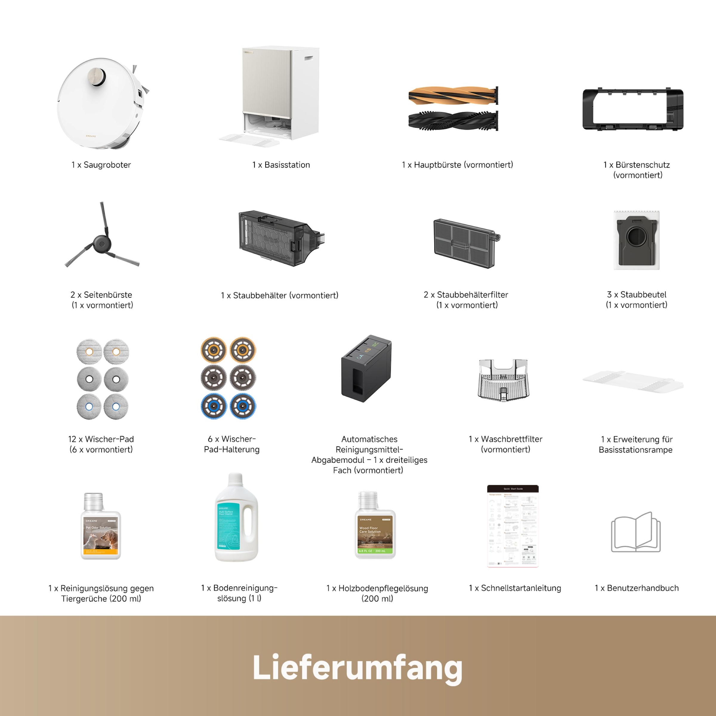 Dreame Saugroboter »mit Wischfunktion Matrix 10 Ultra« Mop-Wechsel, drei Reinigungsmittel, überwindet Hindernisse, 30.000 Pa