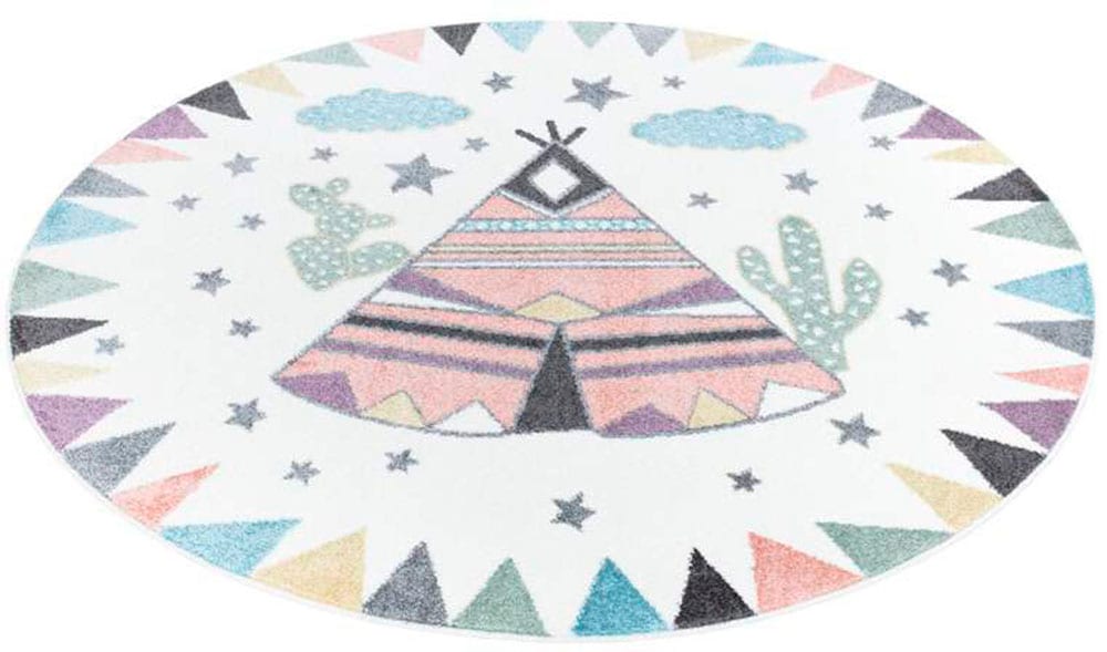 Carpet City Kinderteppich »ANIME898«, rund, 11 mm Höhe, Kinderzimmer Teppich Modern mit lustigen Cartoon-Figuren, Multi