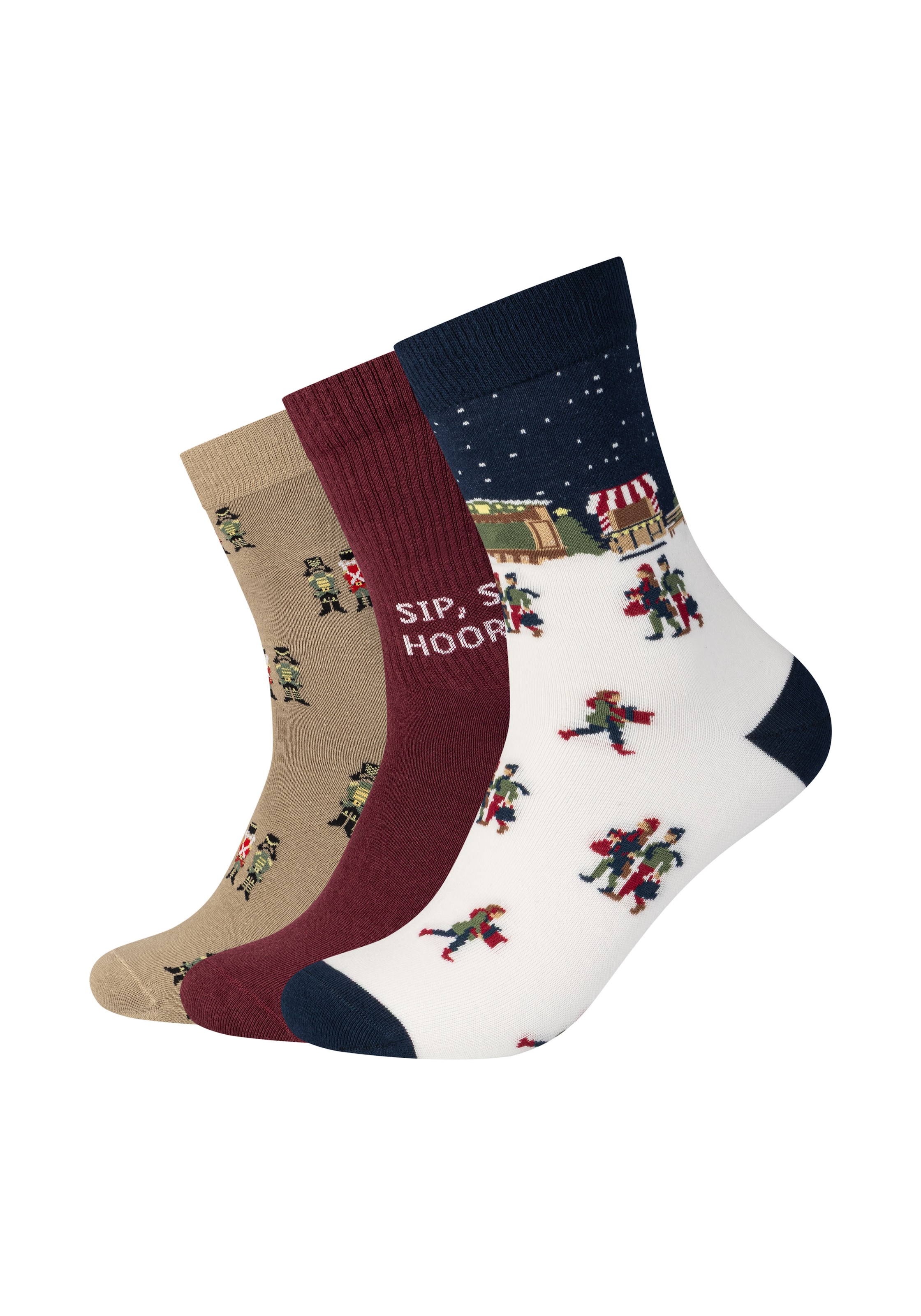 Flip Sox Socken 3 Paar,  aus gekämmter Baumwolle, mit feinem Maschenbild