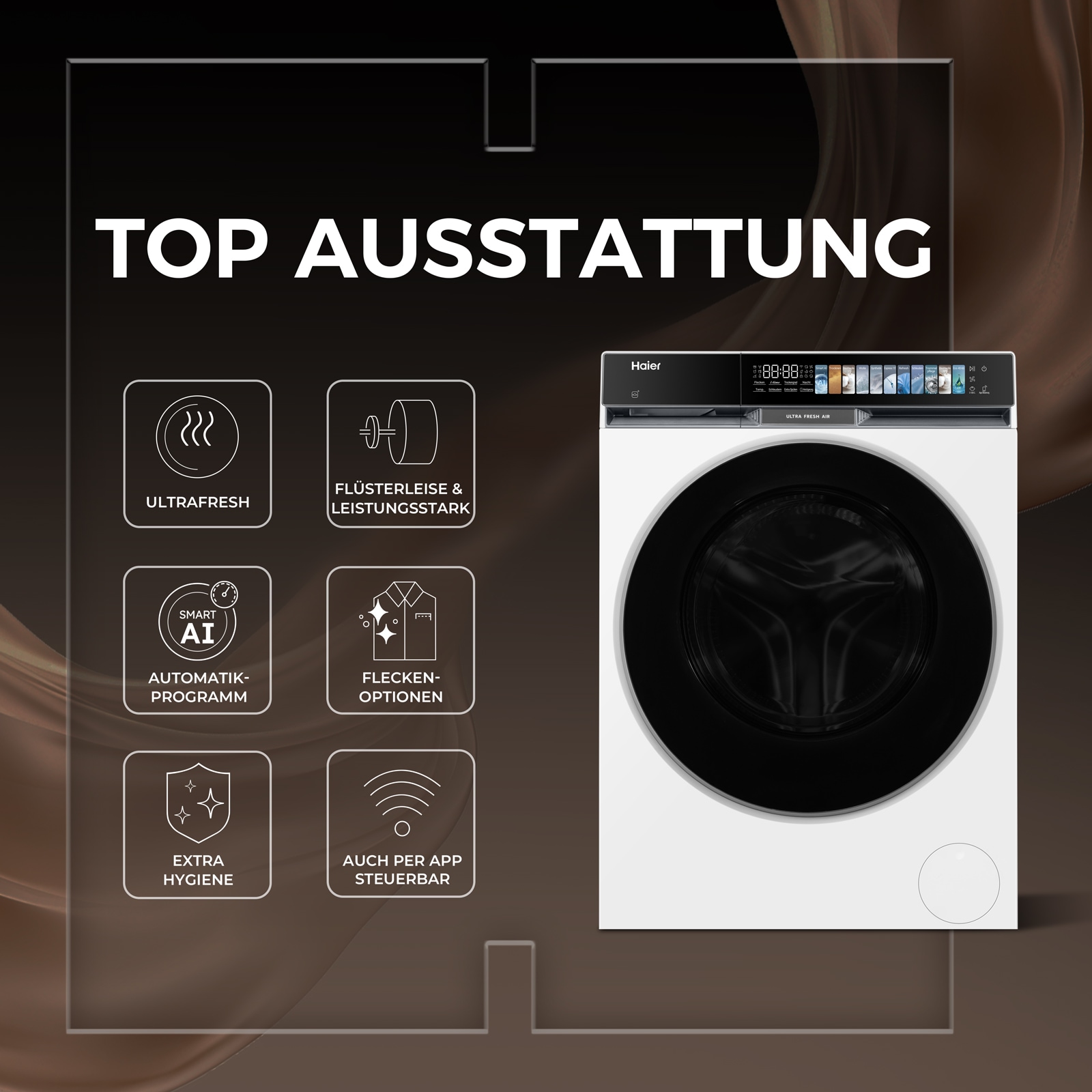 Haier Waschtrockner »HWD80-BP14687TU1« G9 Serie 8 kg /5 kg UltraFresh & UltraSense