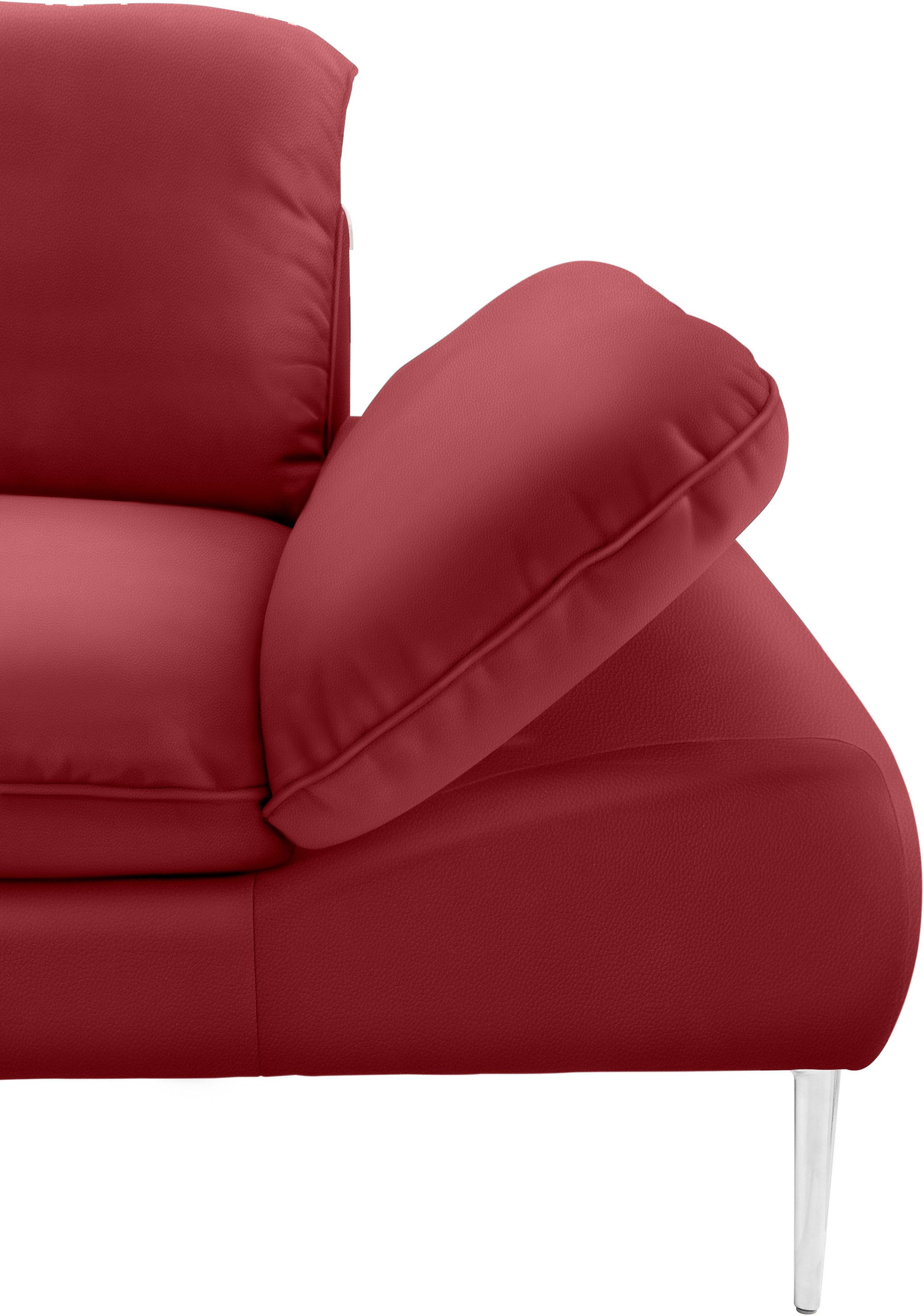W.SCHILLIG Ecksofa »enjoy&MORE, Designsofa, elegant und bequem, L-Form«, mit Sitztiefenverstellung, Füße Chrom glänzend, Breite 310 cm