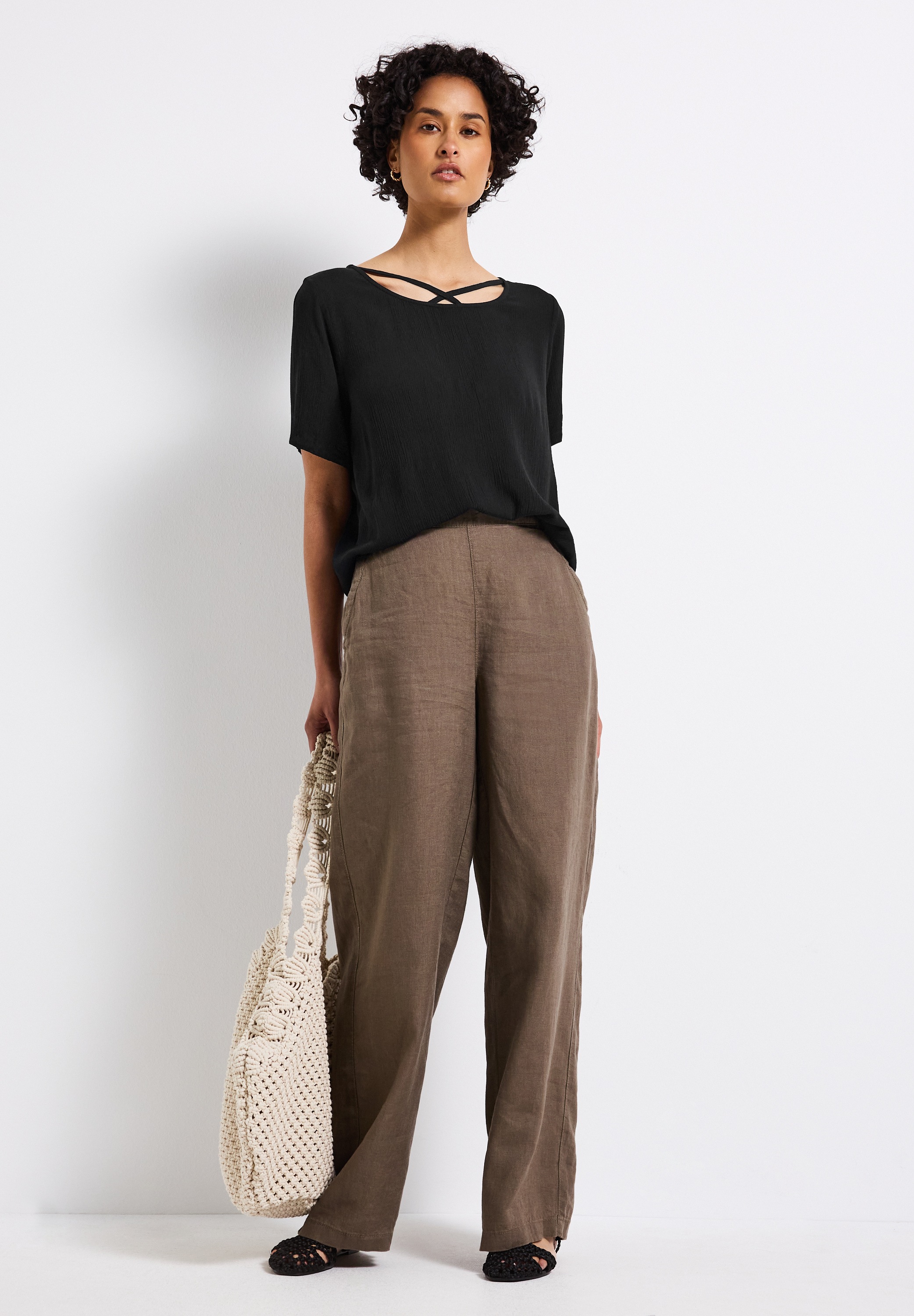 STREET ONE Shirtbluse, mit Bänderdetail