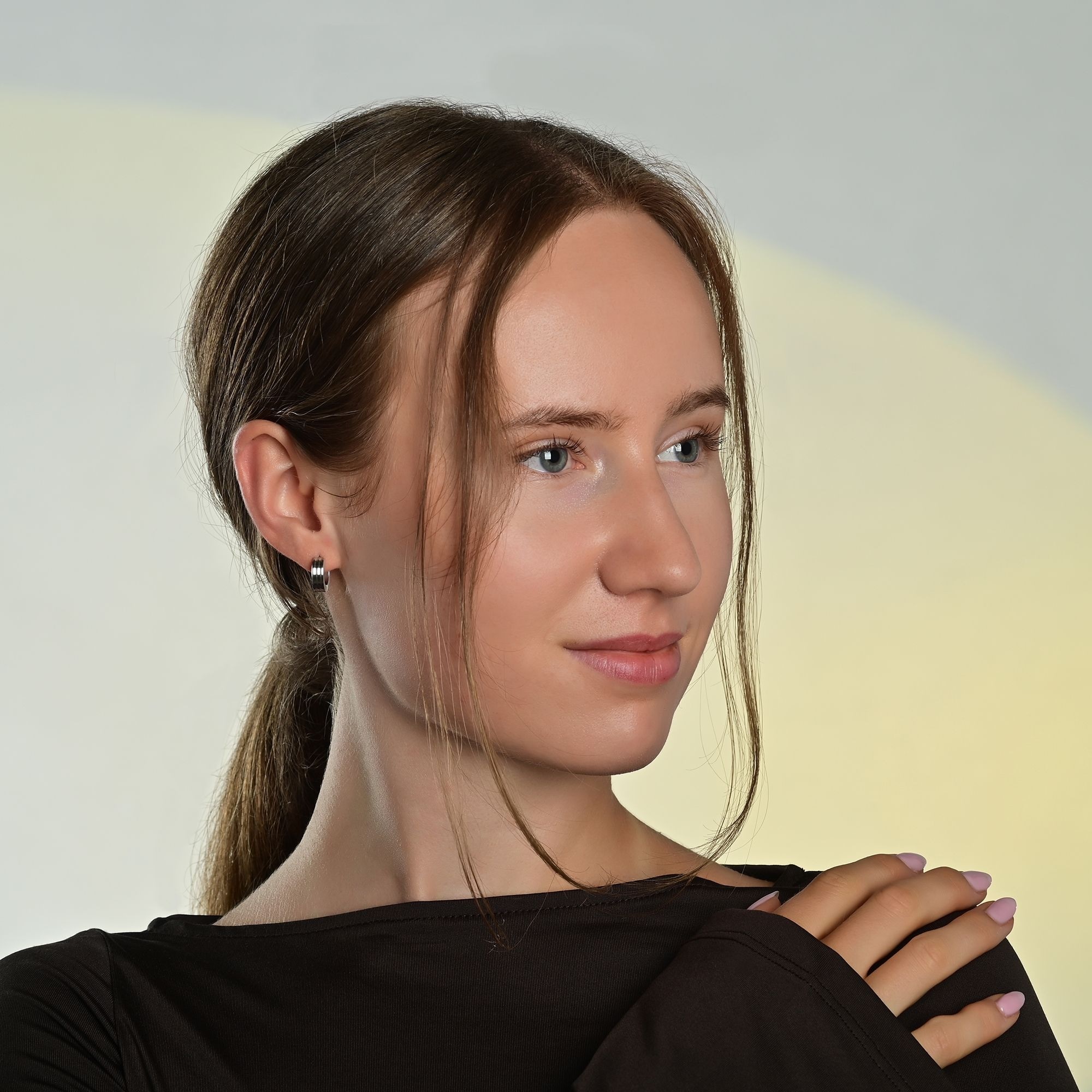 Adelia´s Paar Creolen »Unisex Ohrringe ¿ Klappcreole aus Edelstahl«