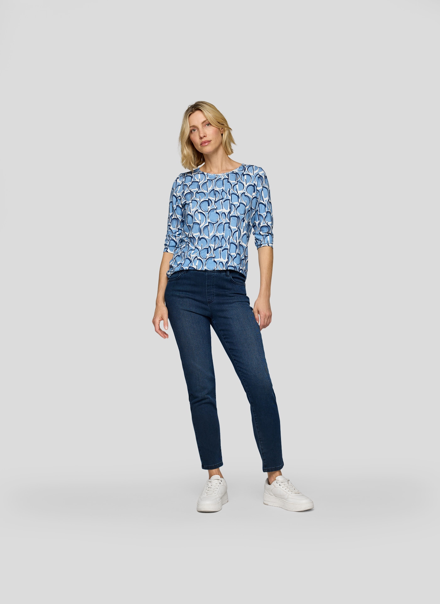 Rabe 3/4-Arm-Shirt, mit grafischem Muster