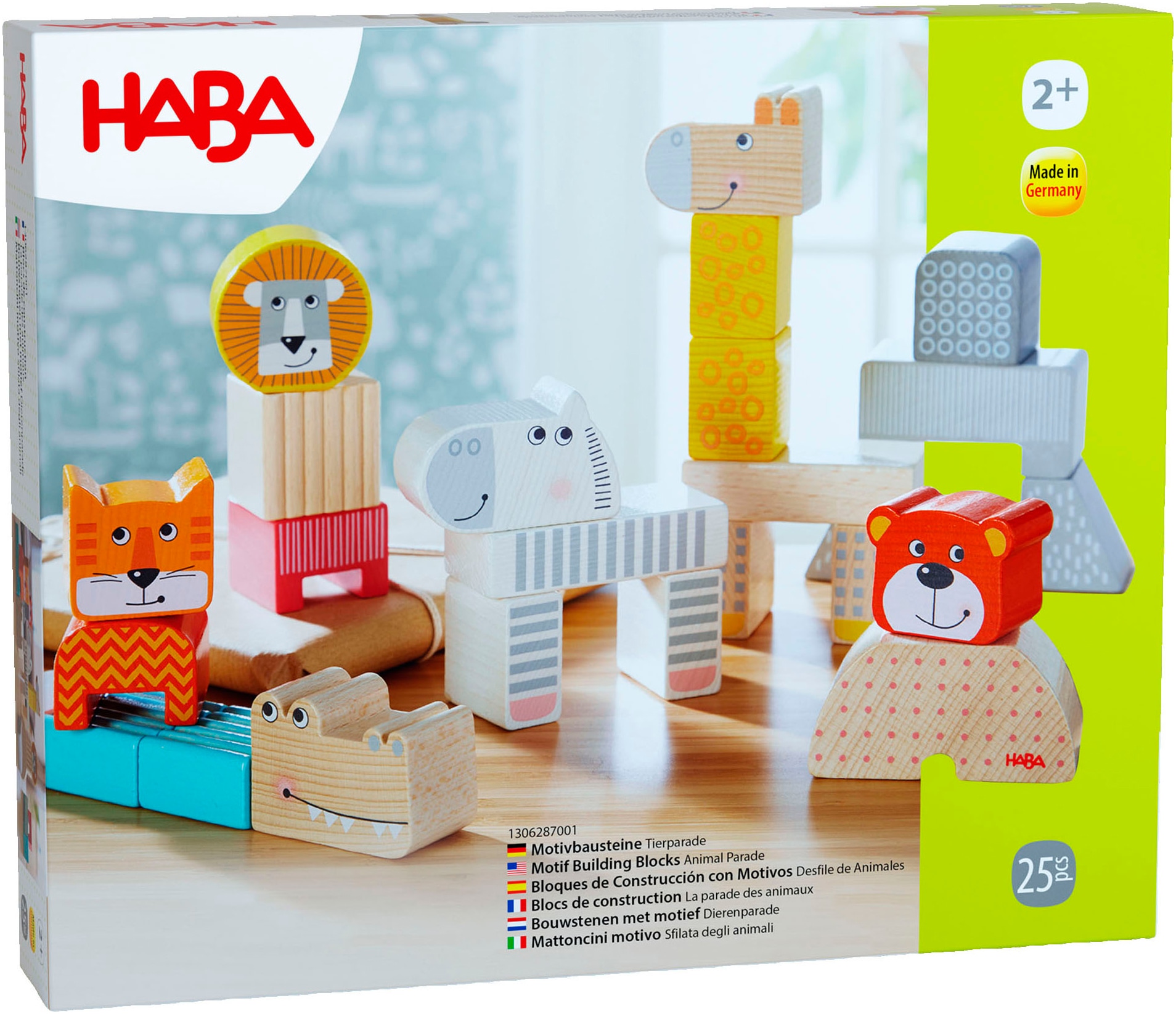 Haba Spielbausteine "Motivbausteine Tierparade" Made in Germany
