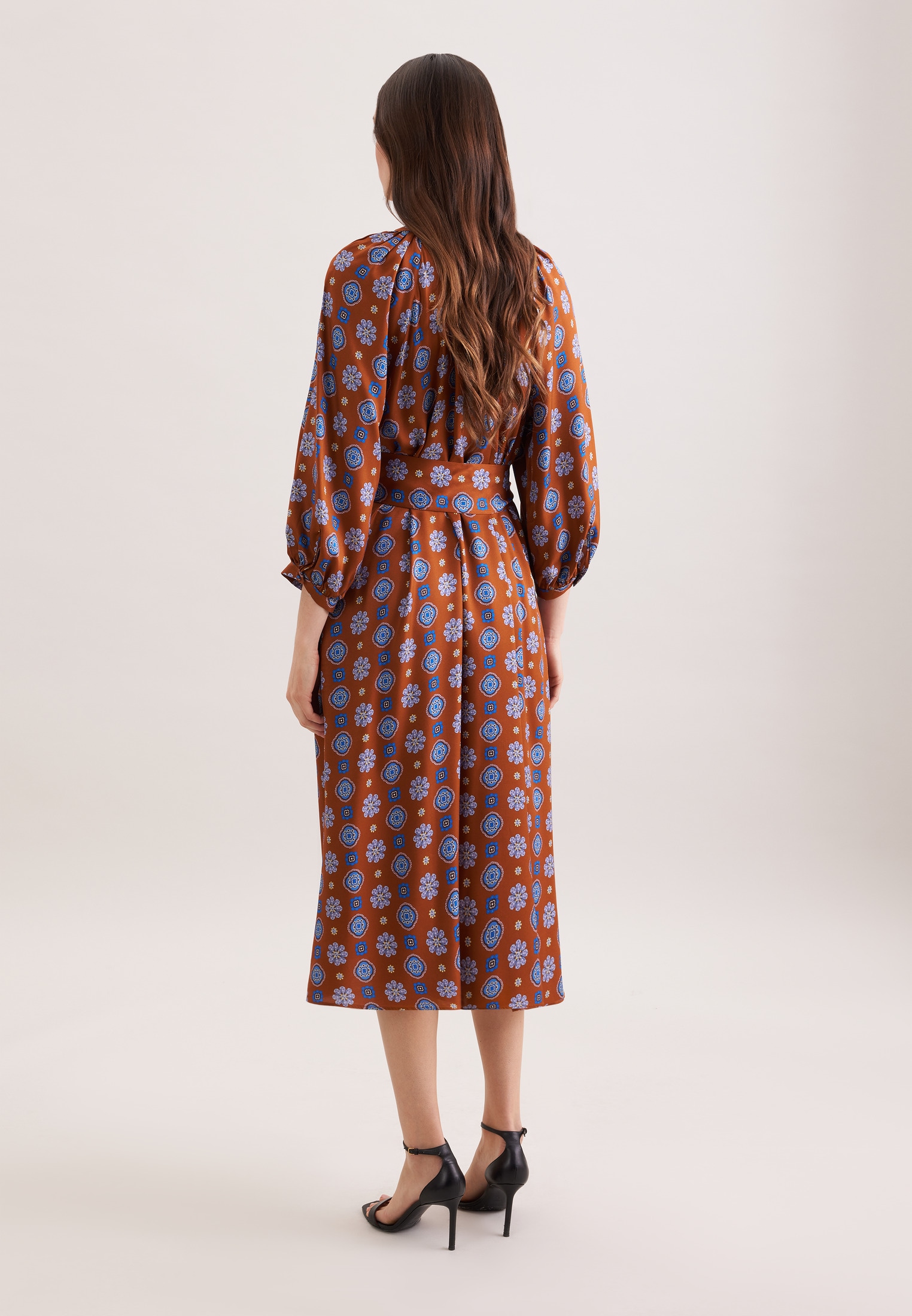seidensticker Sommerkleid 3/4 V-Neck Druck