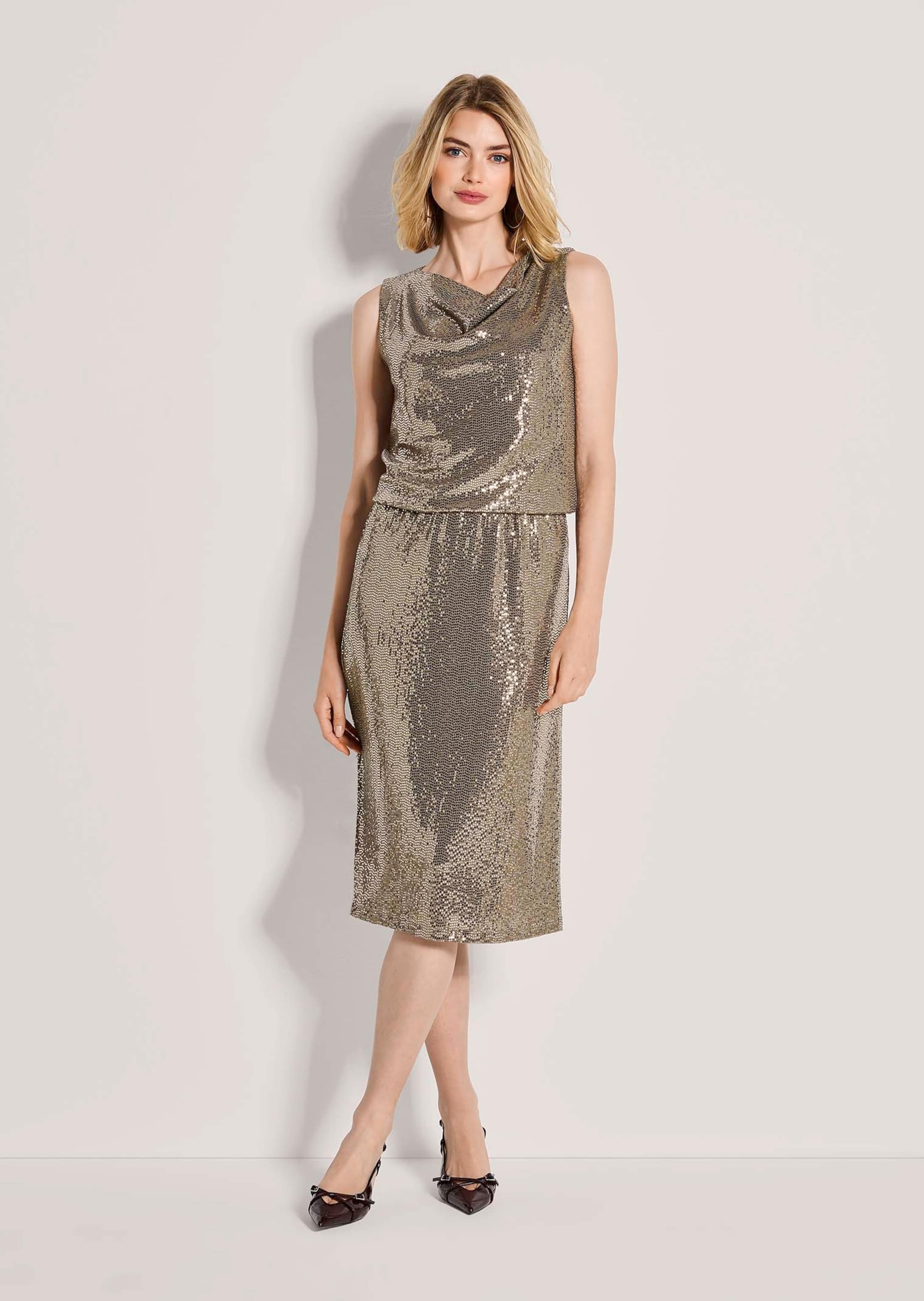 MADELEINE Sommerrock »Jerseyrock Midirock mit Glitzer-Print« Jerseyrock mit Glitzerprint