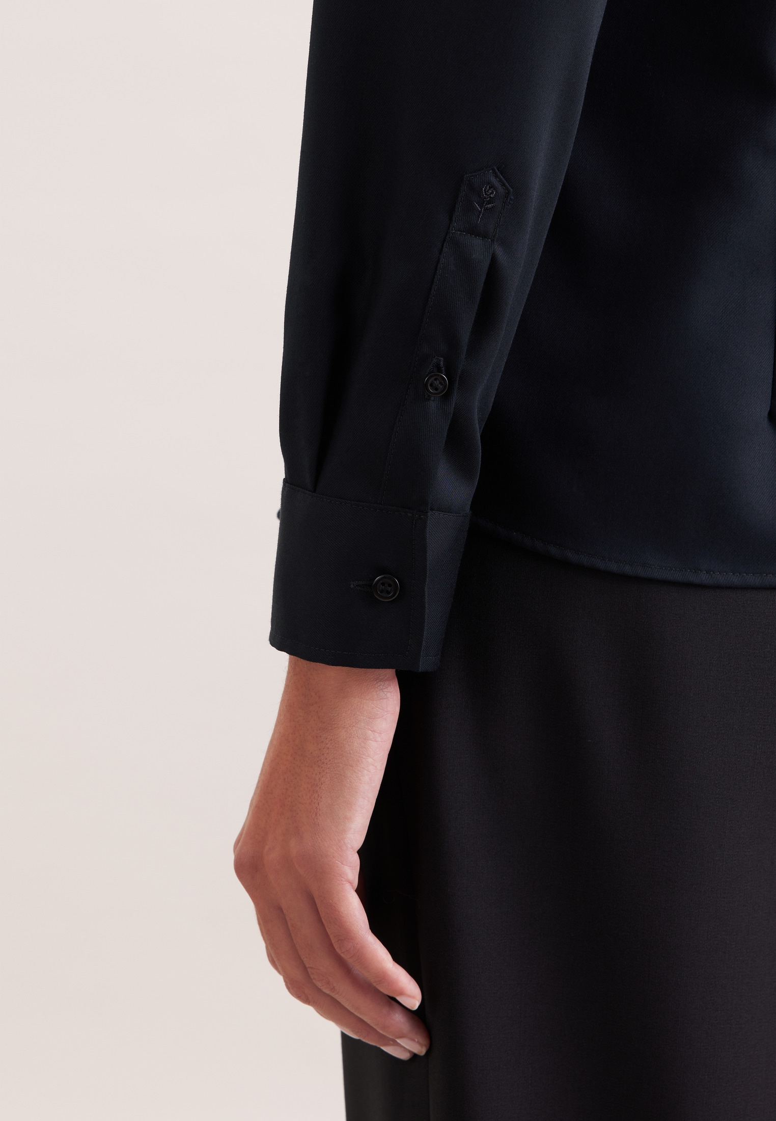 seidensticker Hemdbluse »Schwarze Rose« 1/1 Kragen Uni