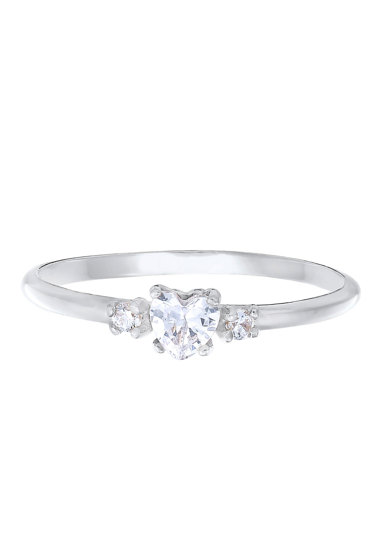 Elli Silberring »Ring Herz Zirkonia Liebe Verlobung 925 Silber«