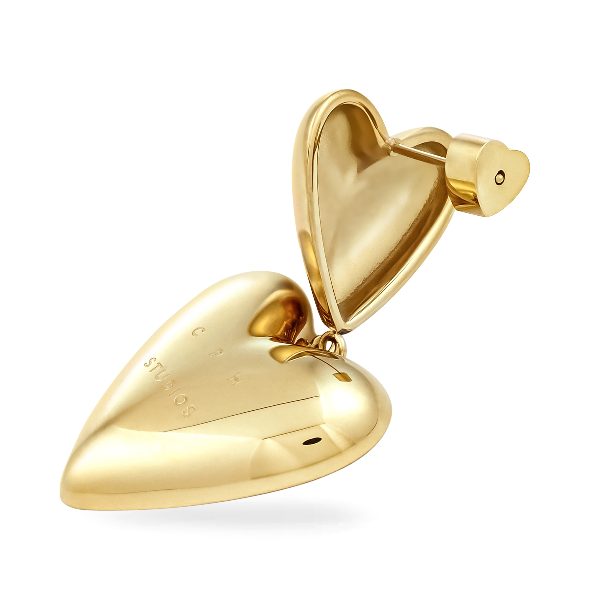 Copenhagen Studios Paar Ohrhänger »Schmuck Geschenk Edelstahl Ohrring Puffy Hearts«