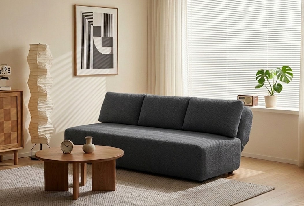 LeGer Home by Lena Gercke Schlafsofa »YLLIA 3-Sitzer (196 cm) mit verstellbarer Rückenlehne« Feiner Strukturbezug, Relax- und Bett-Funktion