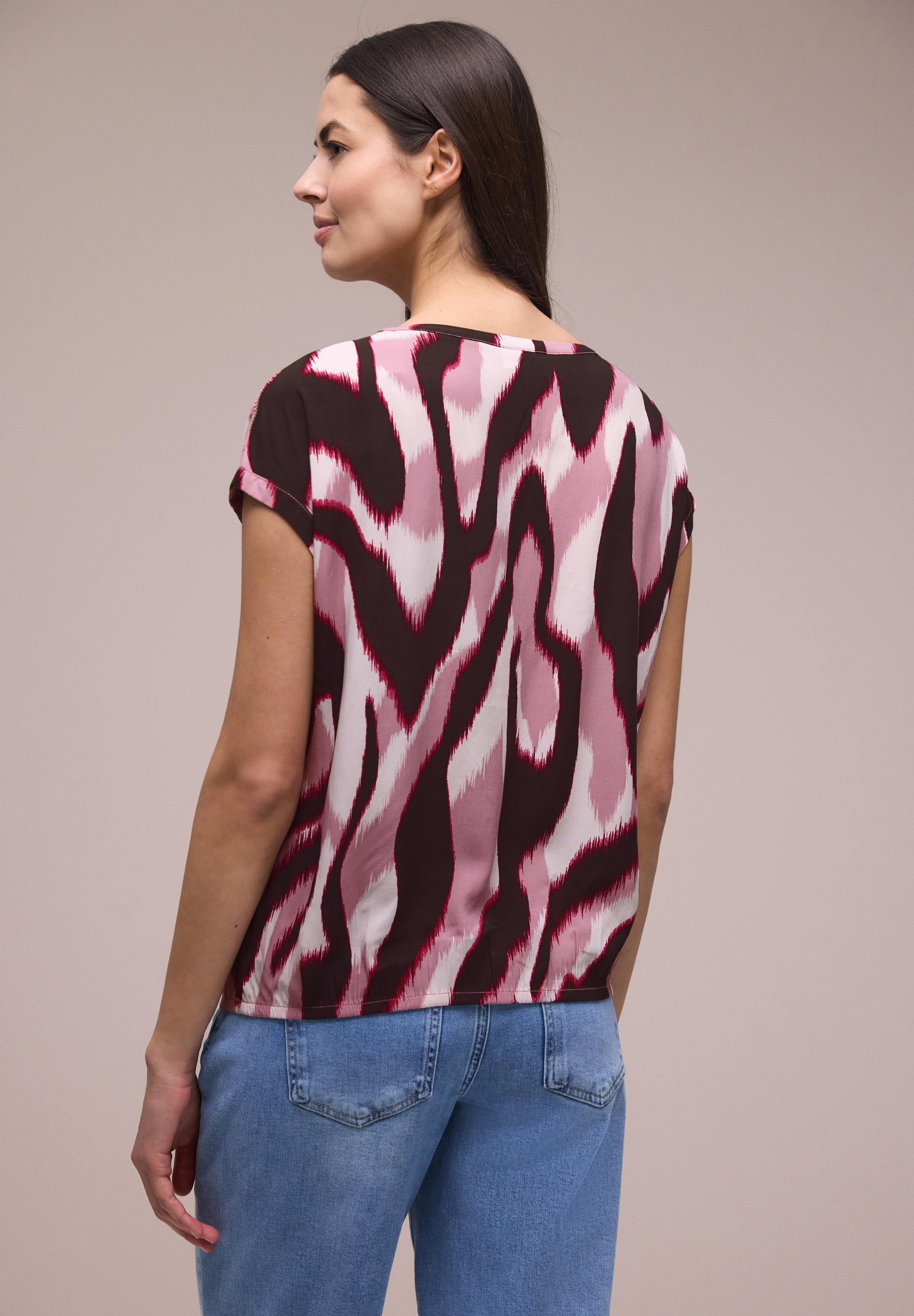 STREET ONE Druckbluse Bluse mit Tapedetails