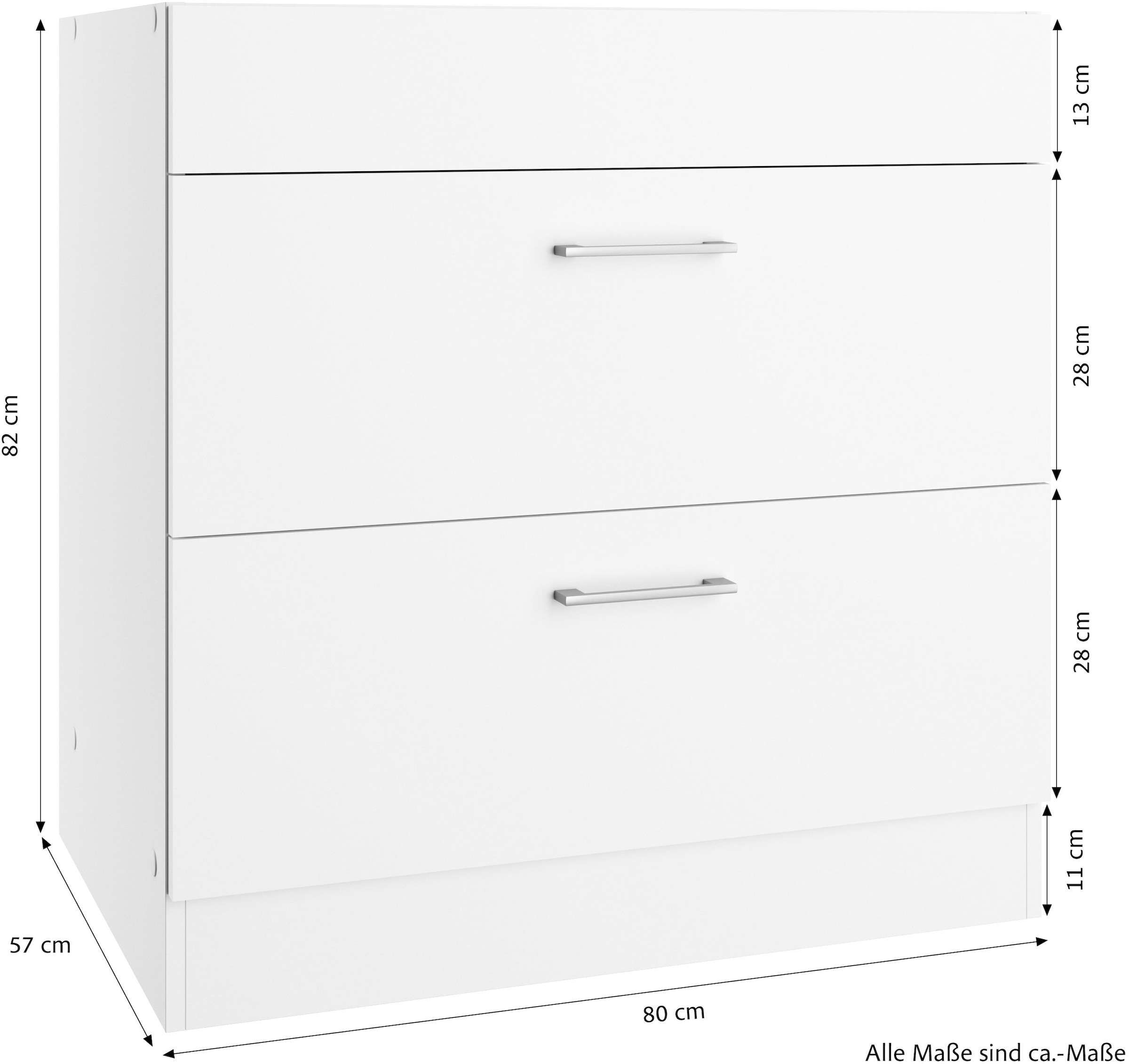 KOCHSTATION Kochfeldumbauschrank »KS-Milan«, HELD Möbel, Kochfeldumbau 80 cm, matte oder hochglänzende Fronten