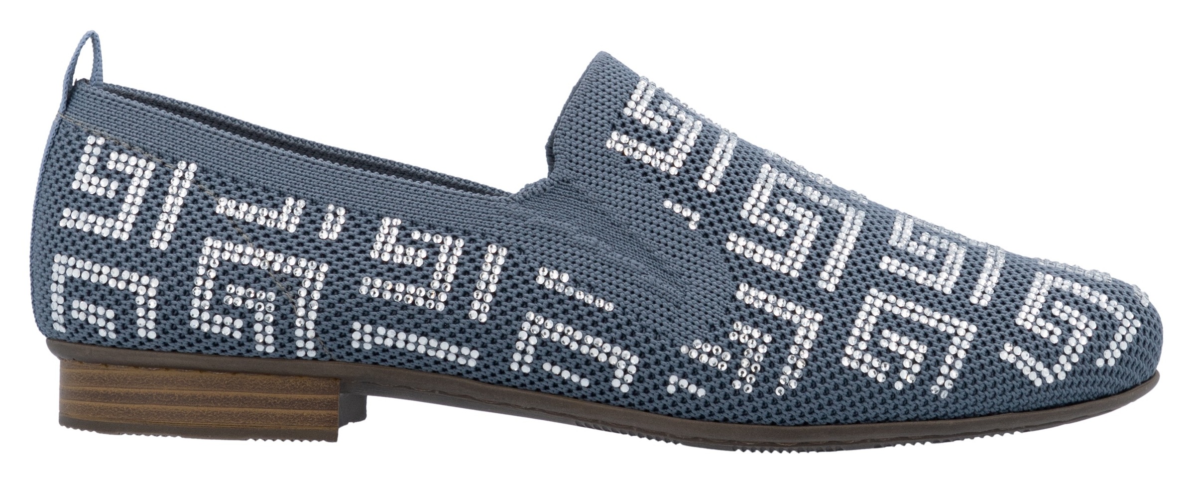 Rieker Slipper, Halbschuh, Schlupfschuh, Blockabsatz, Loafer mit Stretcheinsätzen