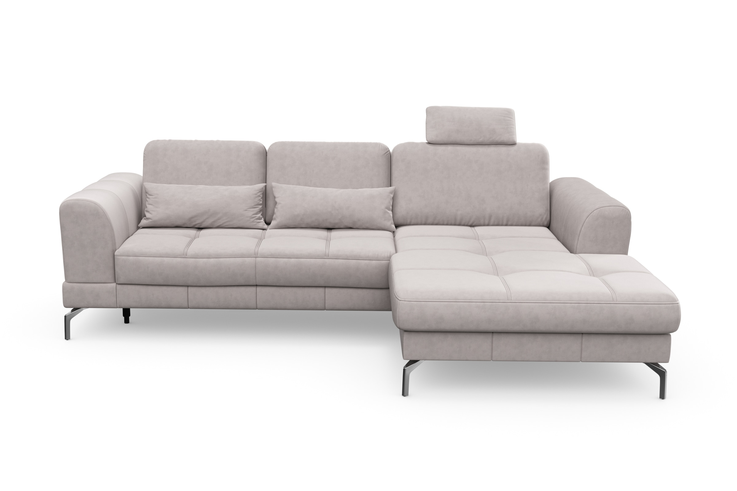 sit&more Ecksofa »Bendigo L-Form«, inklusive Sitztiefenverstellung, Bodenfreiheit 15 cm, 2 Fußfarben